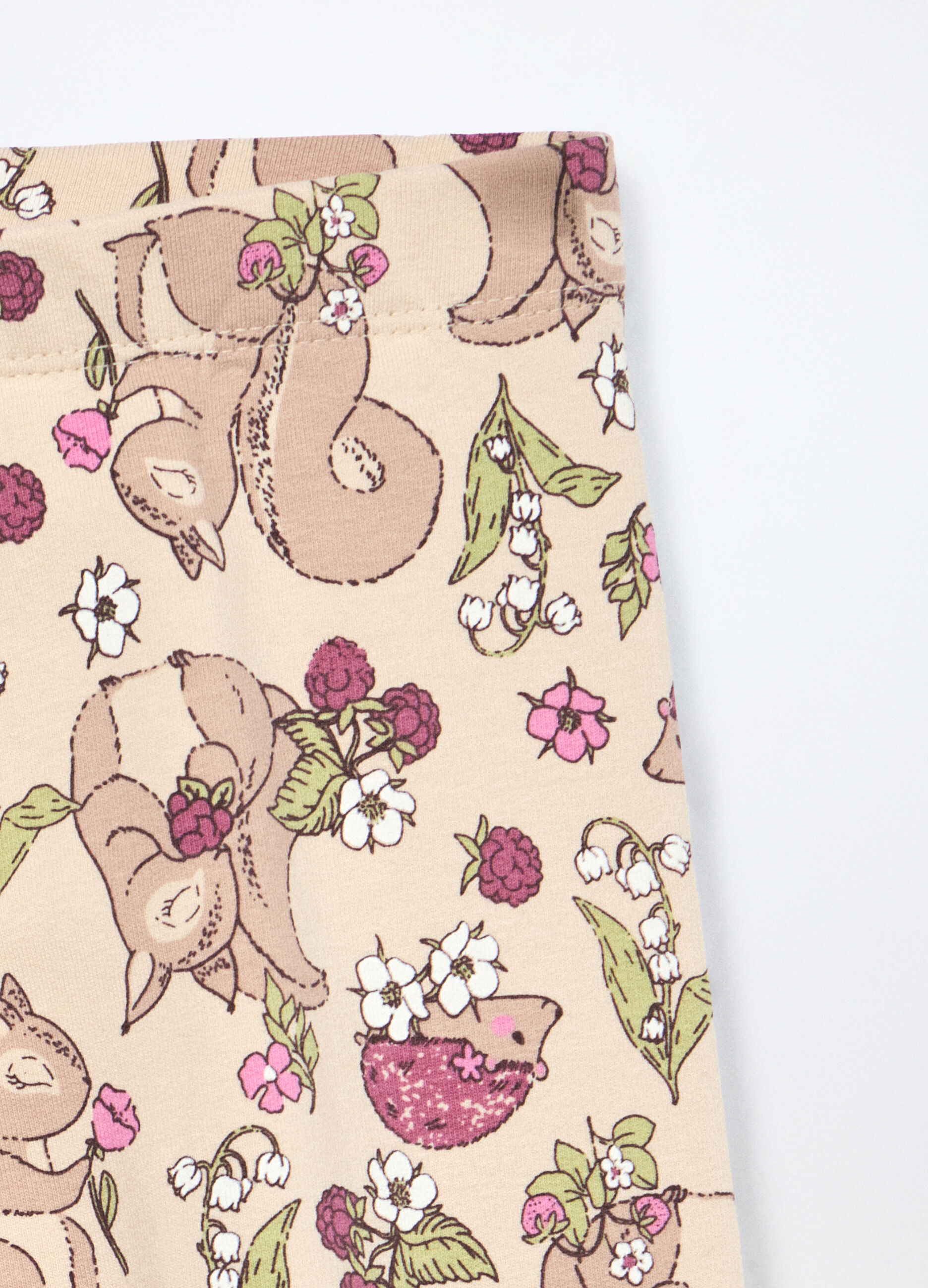Leggings in french terry di cotone stretch bambina_2