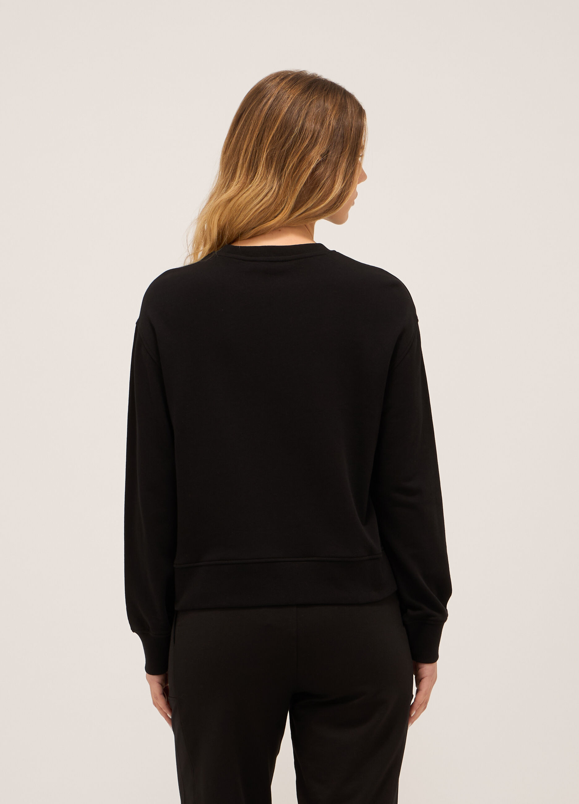 Felpa in french terry di puro cotone donna_1