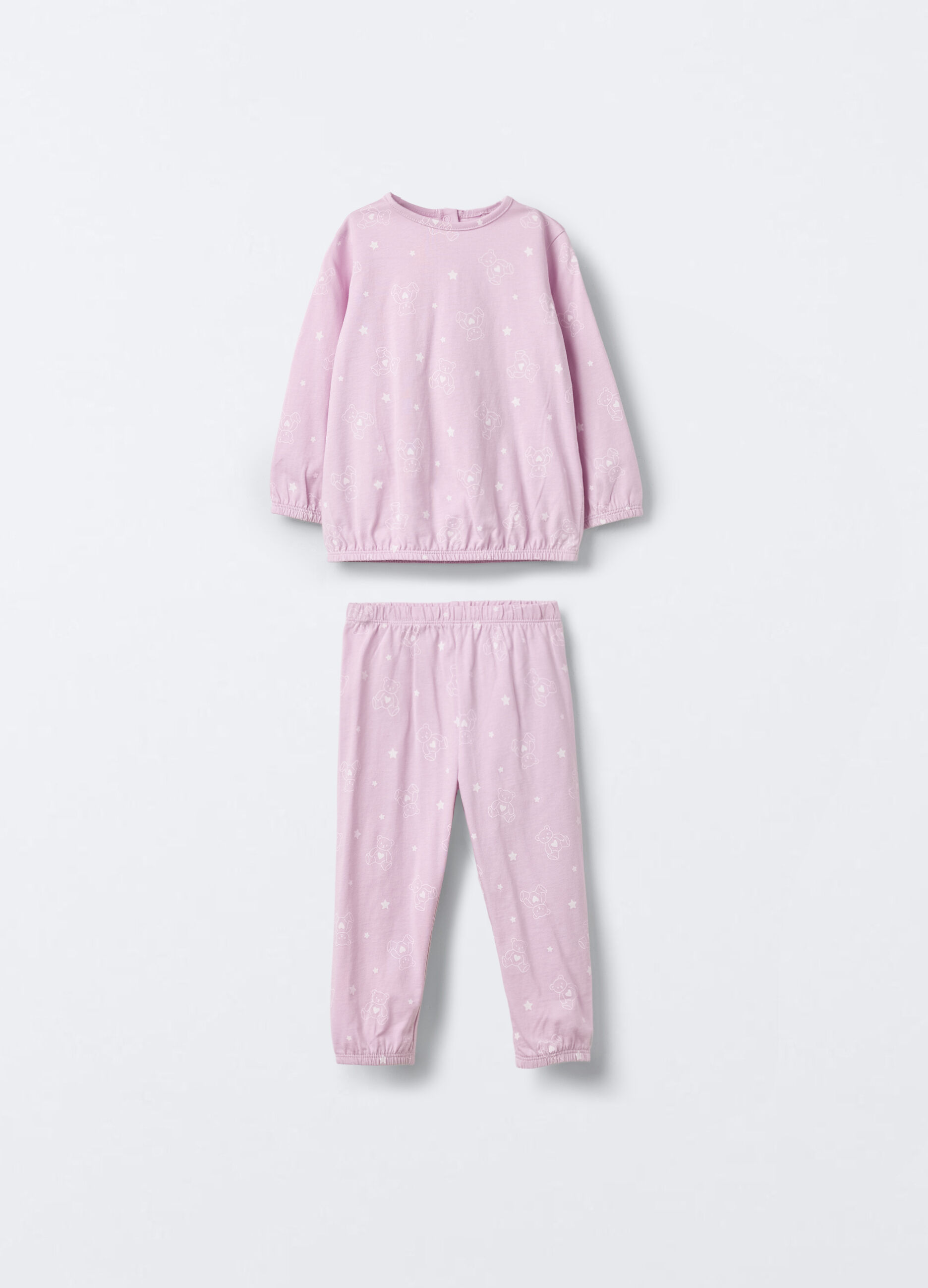 Set pigiama lungo in jersey di puro cotone_0