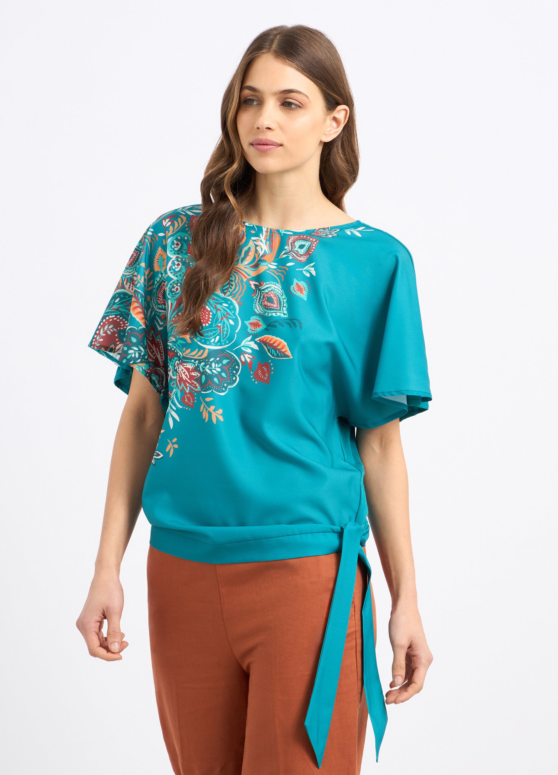 Blusa in viscosa stretch donna