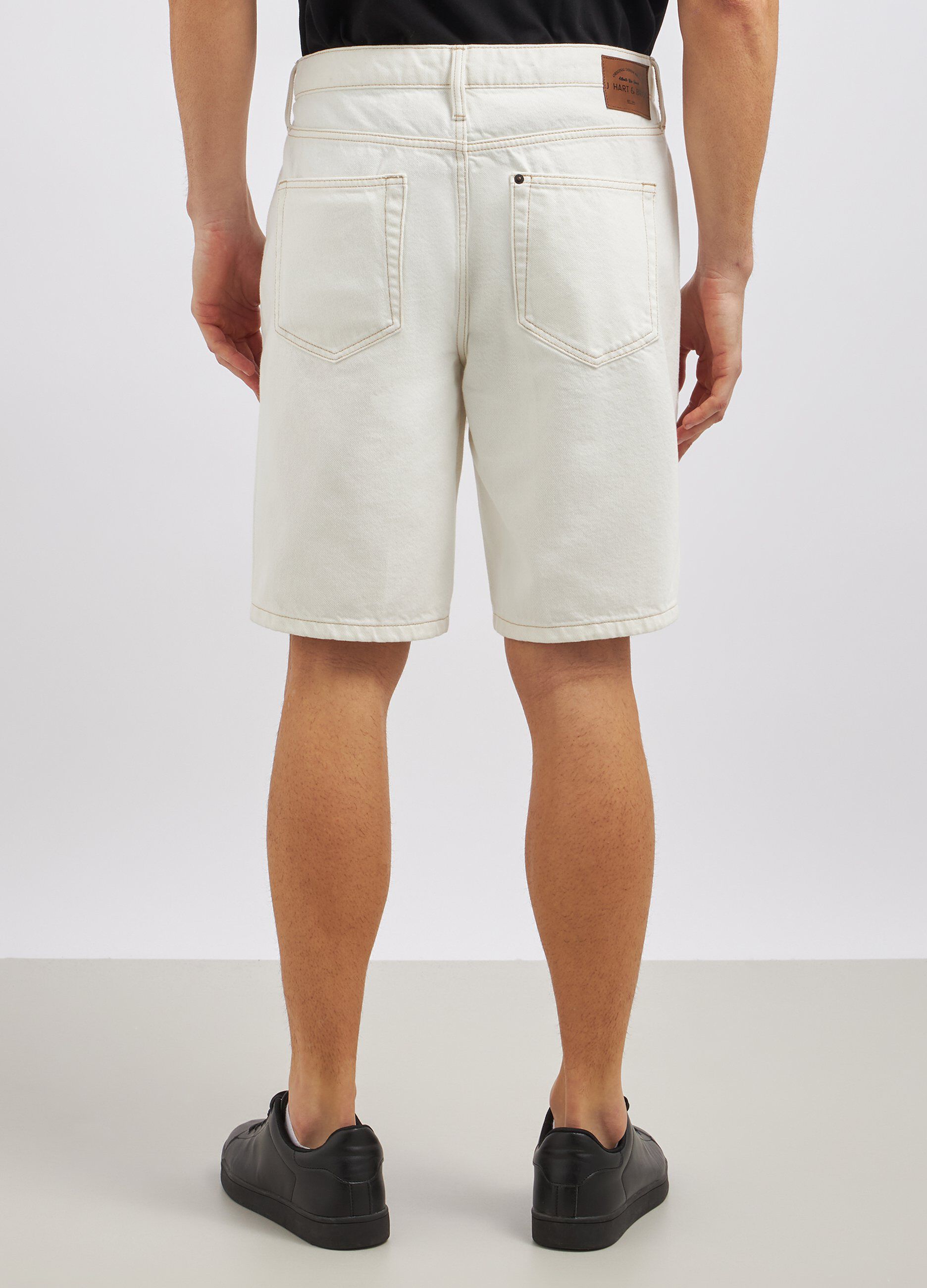 Shorts in denim di puro cotone uomo_2