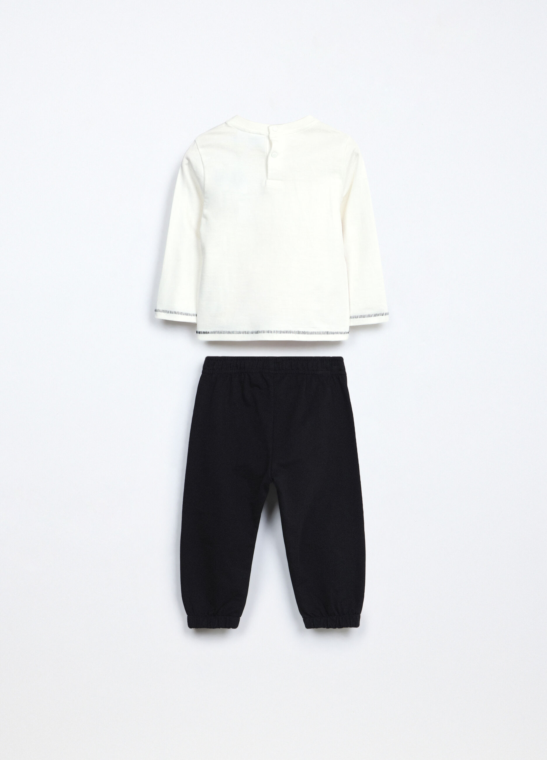 Jogging set in french terry di puro cotone neonato_1