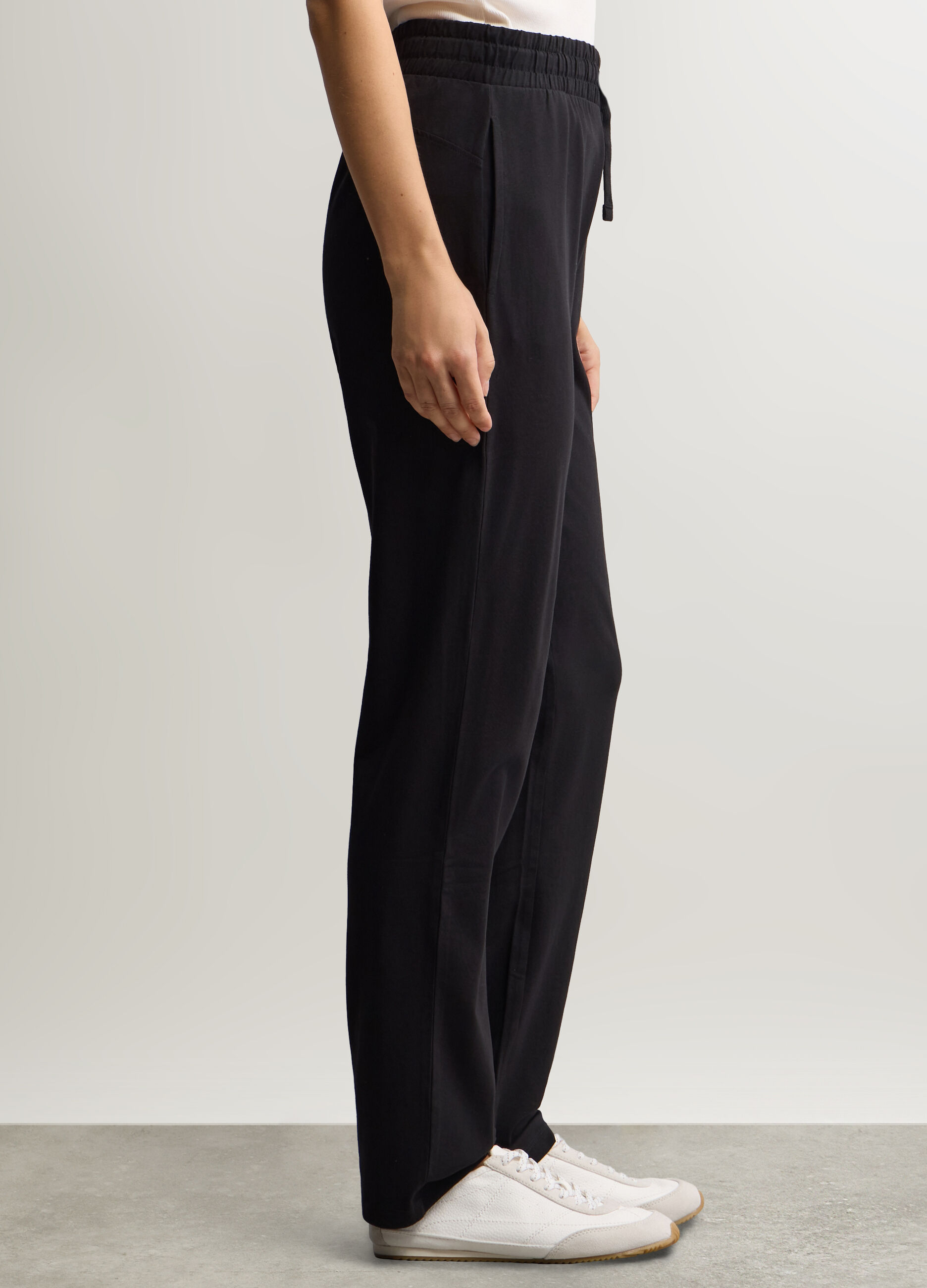 Jogger Fit Regular in jersey di cotone stretch donna_1