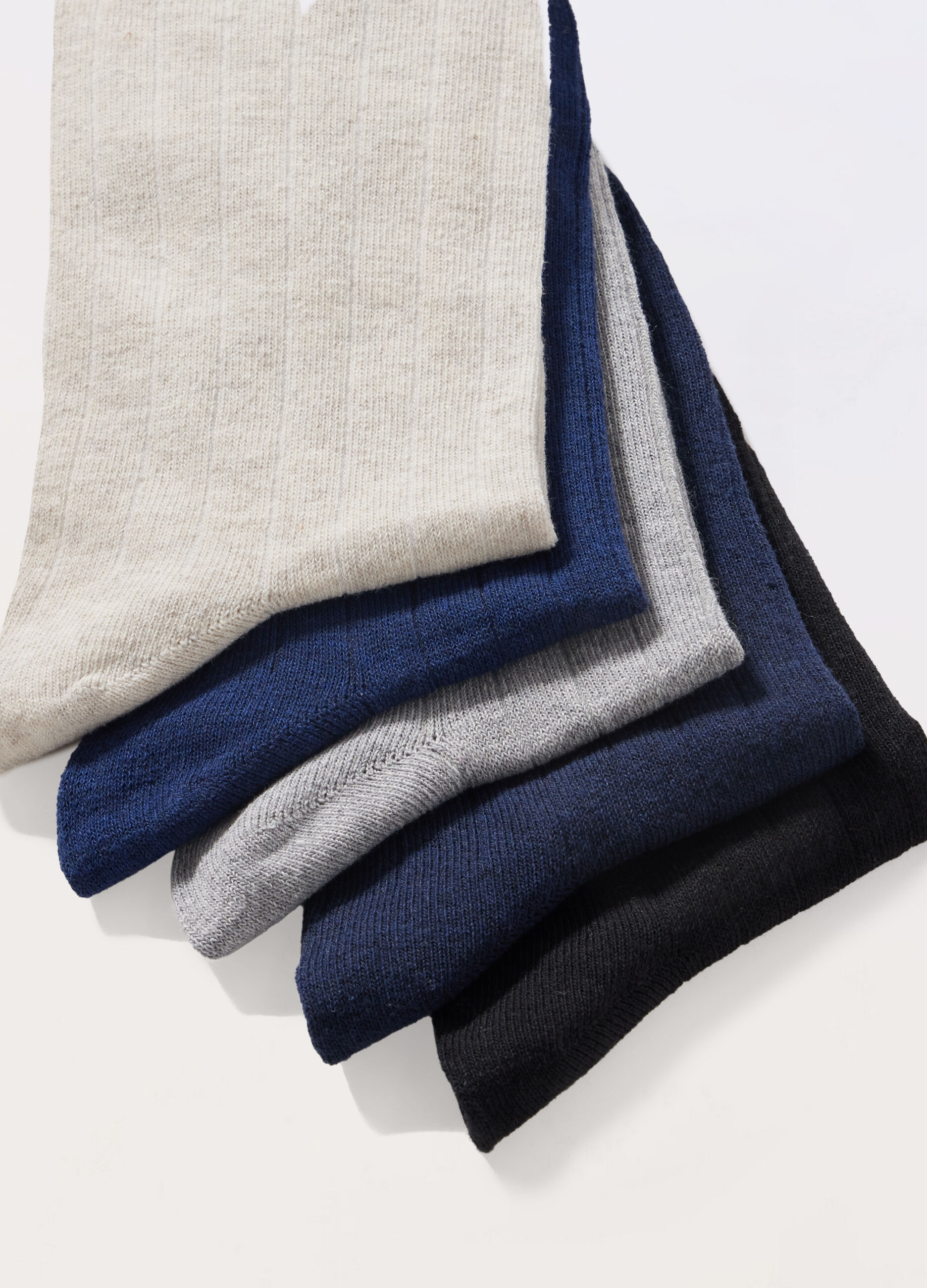 5 pack calze corte in tessuto tecnico a costine uomo_1
