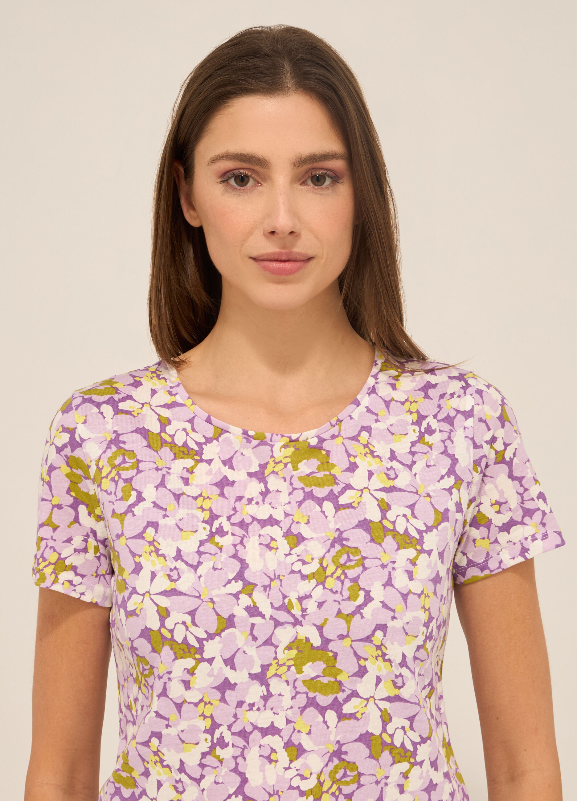 T-shirt in jersey di puro cotone donna_2