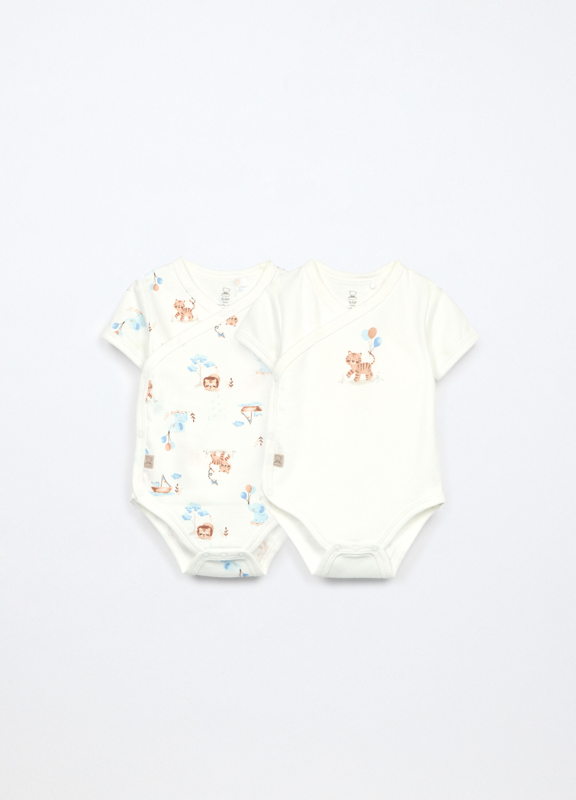 Pack 2 body in interlock di puro cotone neonato_0