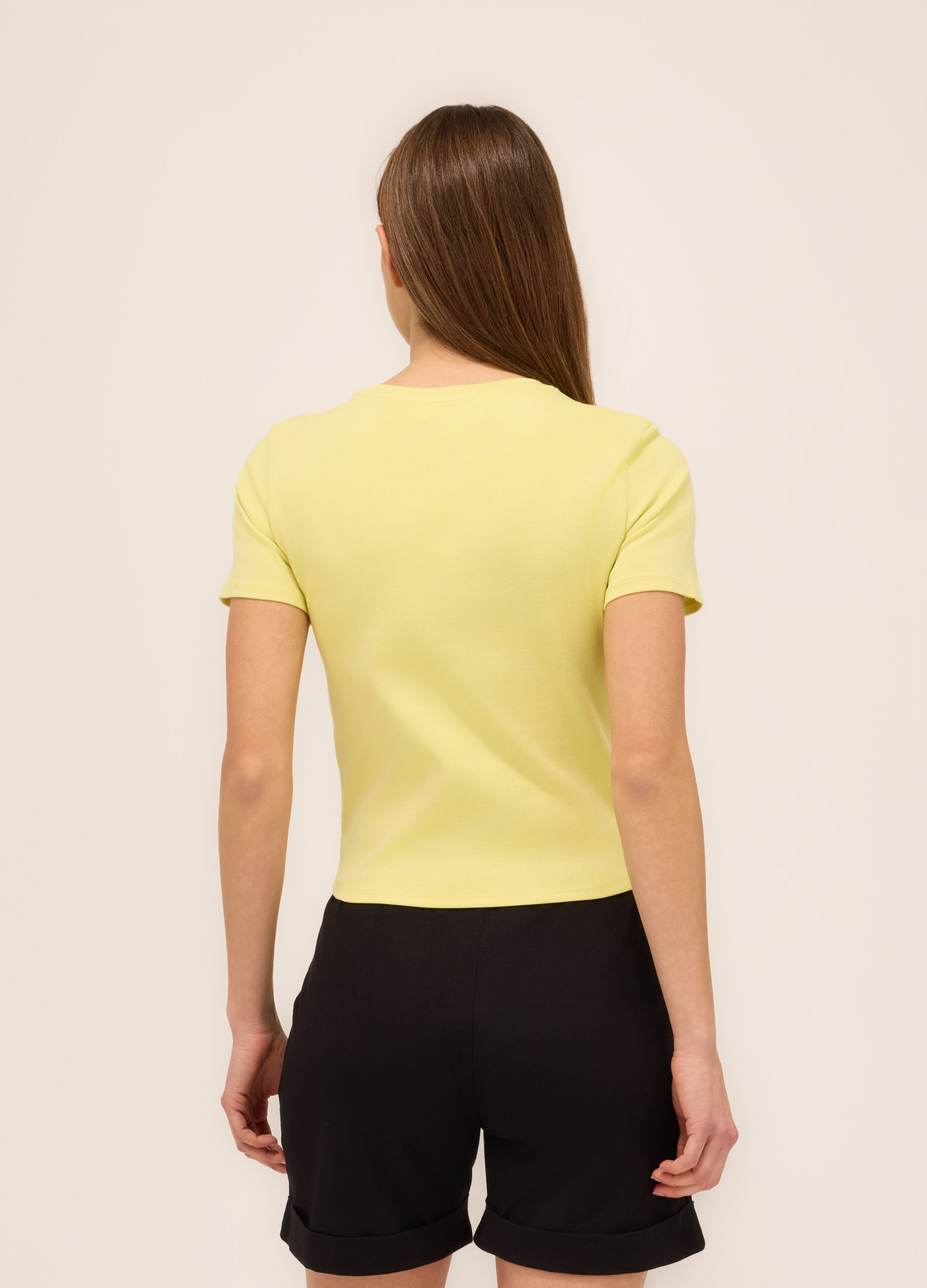 T-shirt in cotone stretch donna_1