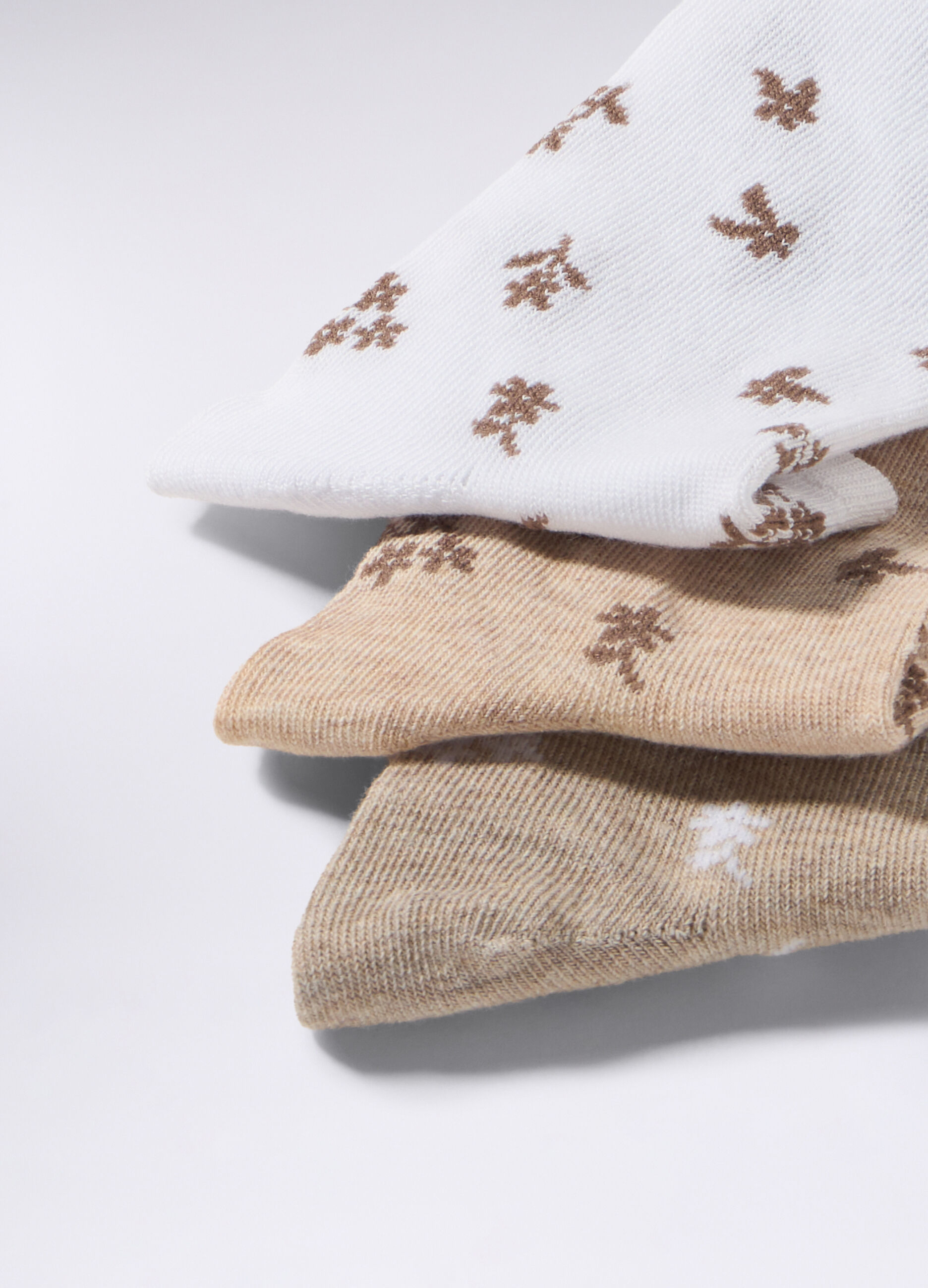 Pack 3 calze corte in cotone stretch donna_1