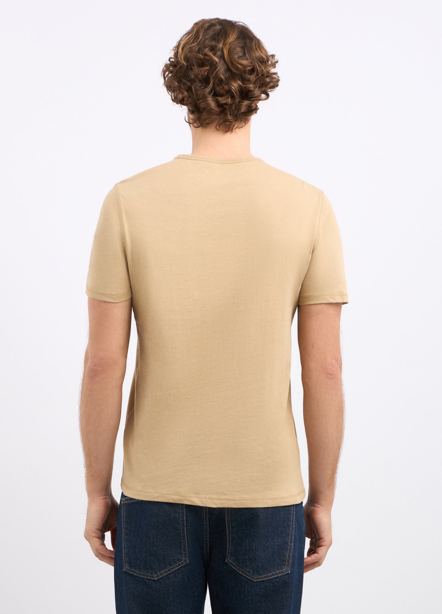 T-shirt a girocollo in puro cotone uomo_1