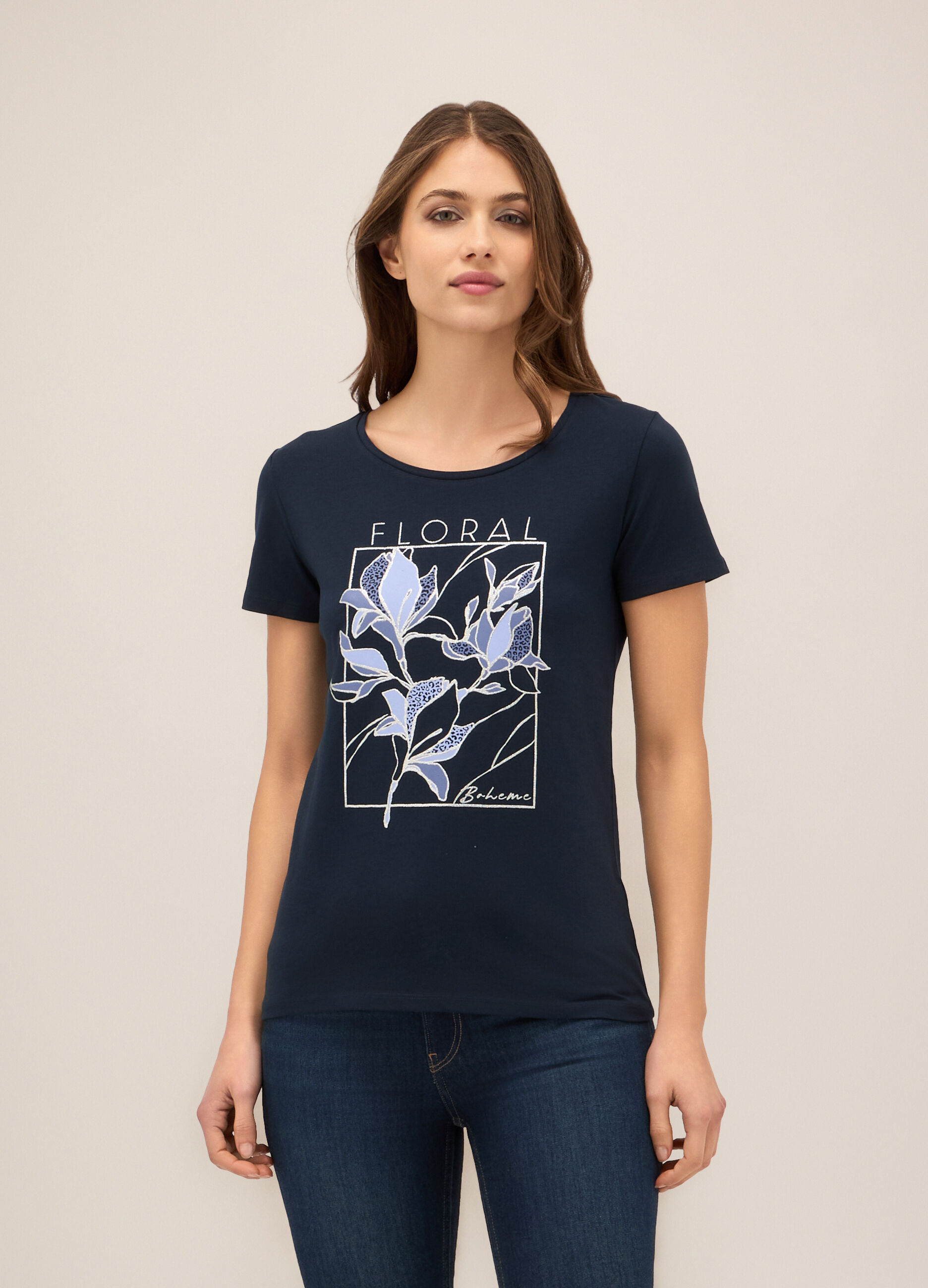 T-shirt in cotone stretch donna_0