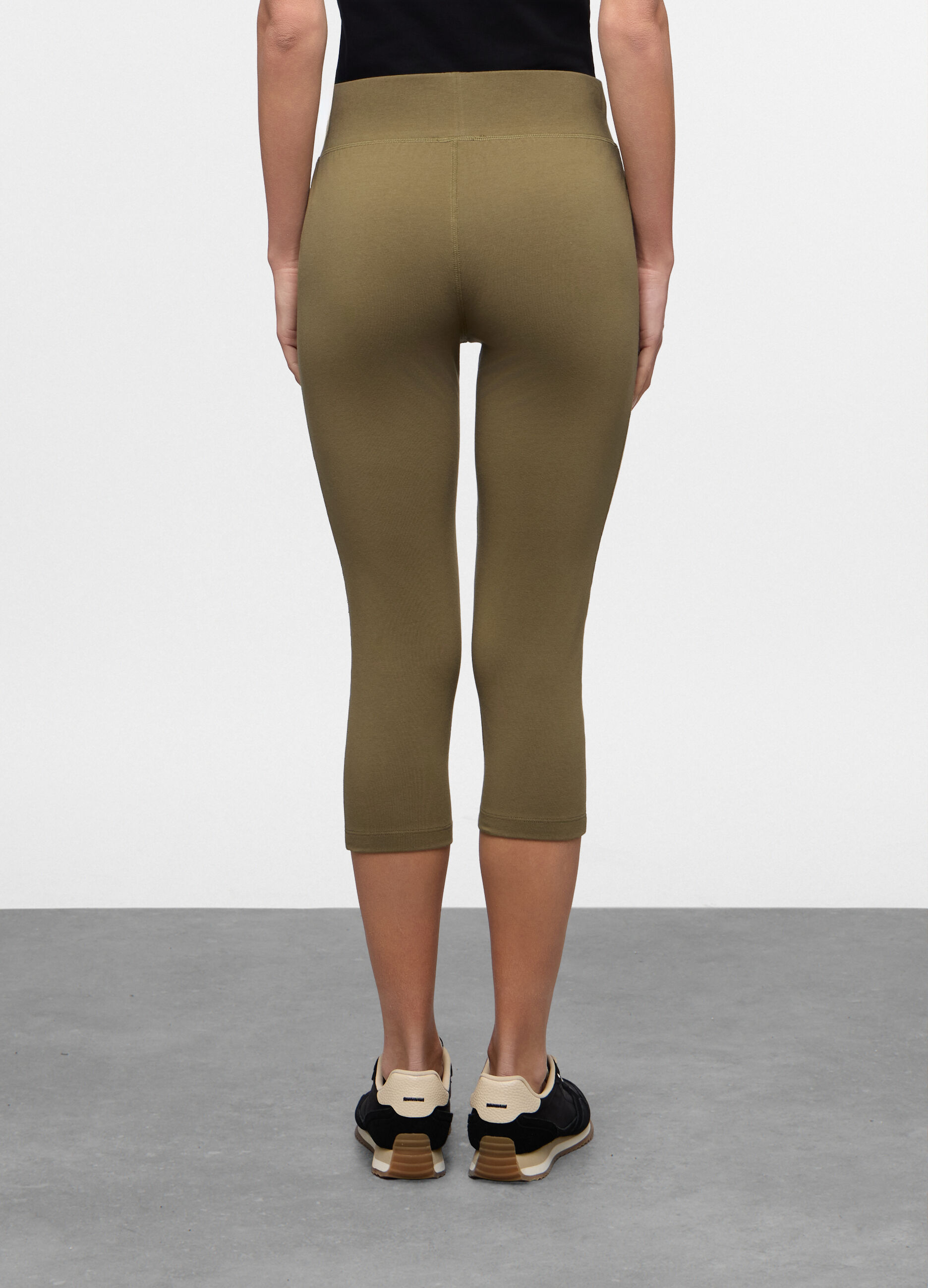 Leggings Capri in jersey di cotone stretch donna_1