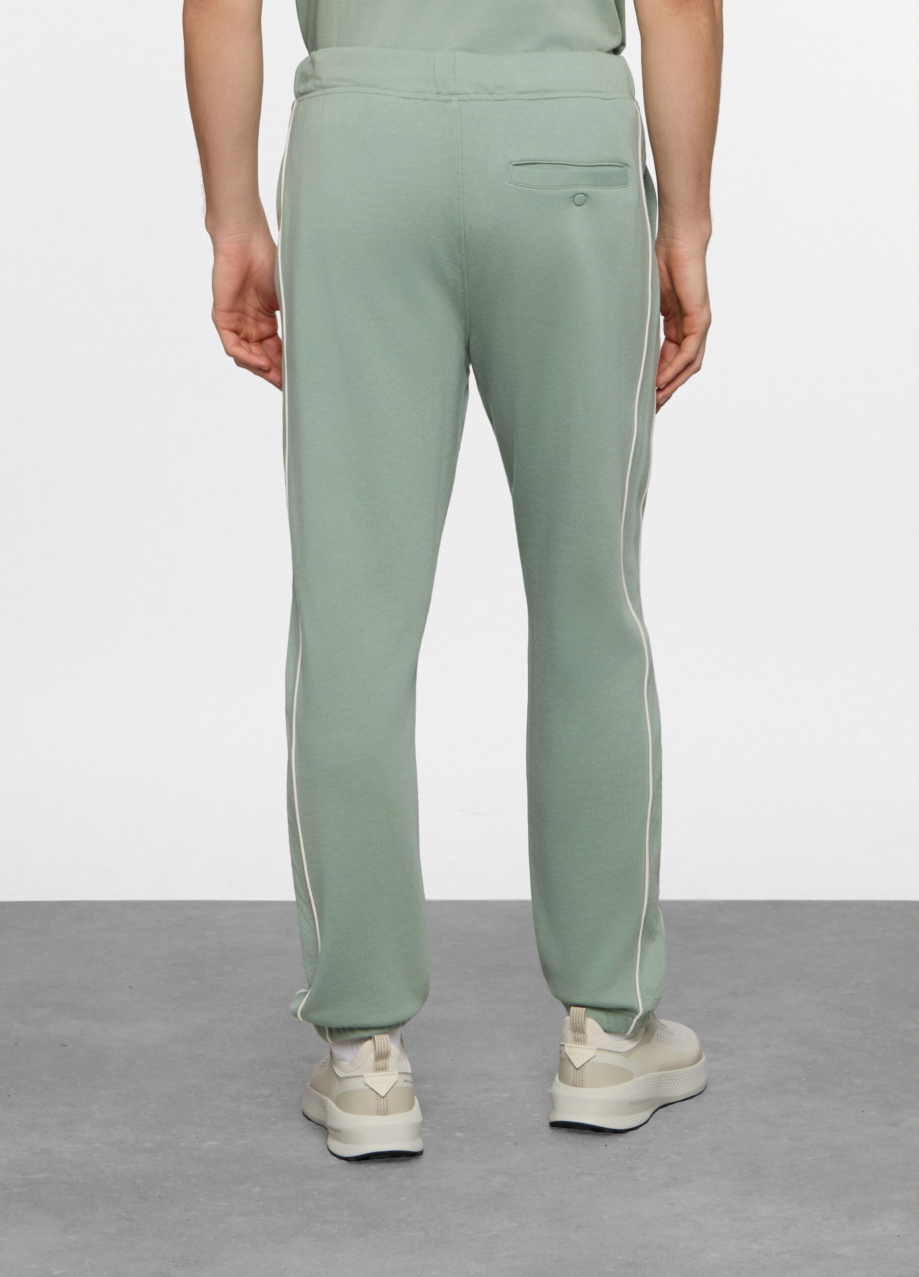 Jogger con fasce a contrasto in misto cotone_1