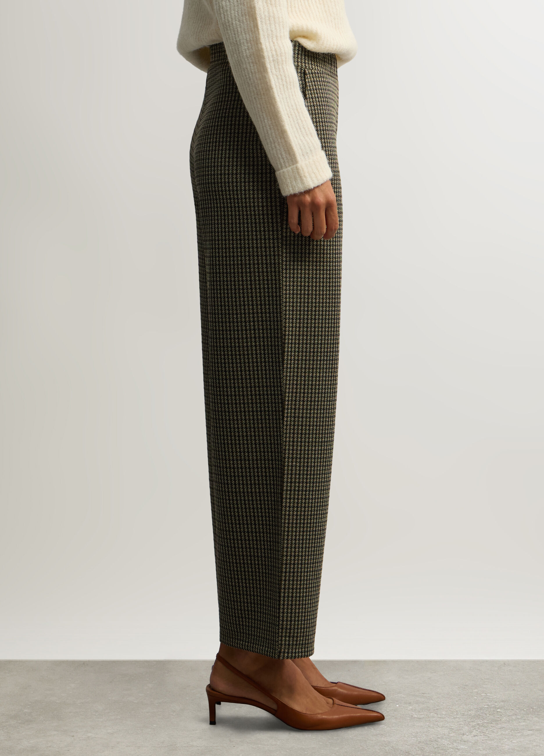 Pantaloni Straight Fit misto viscosa stretch donna_1