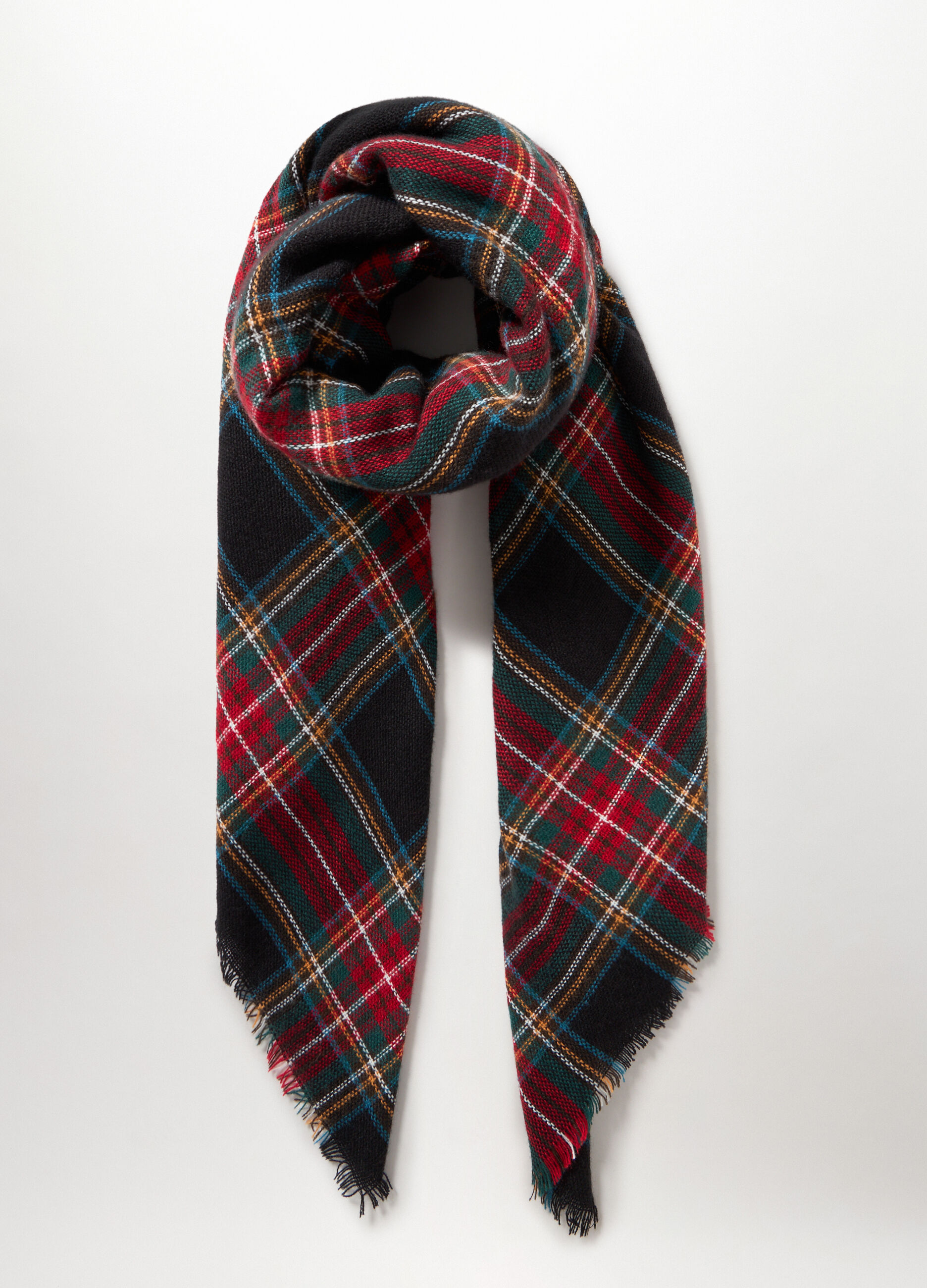 Sciarpa tartan sfrangiata_1
