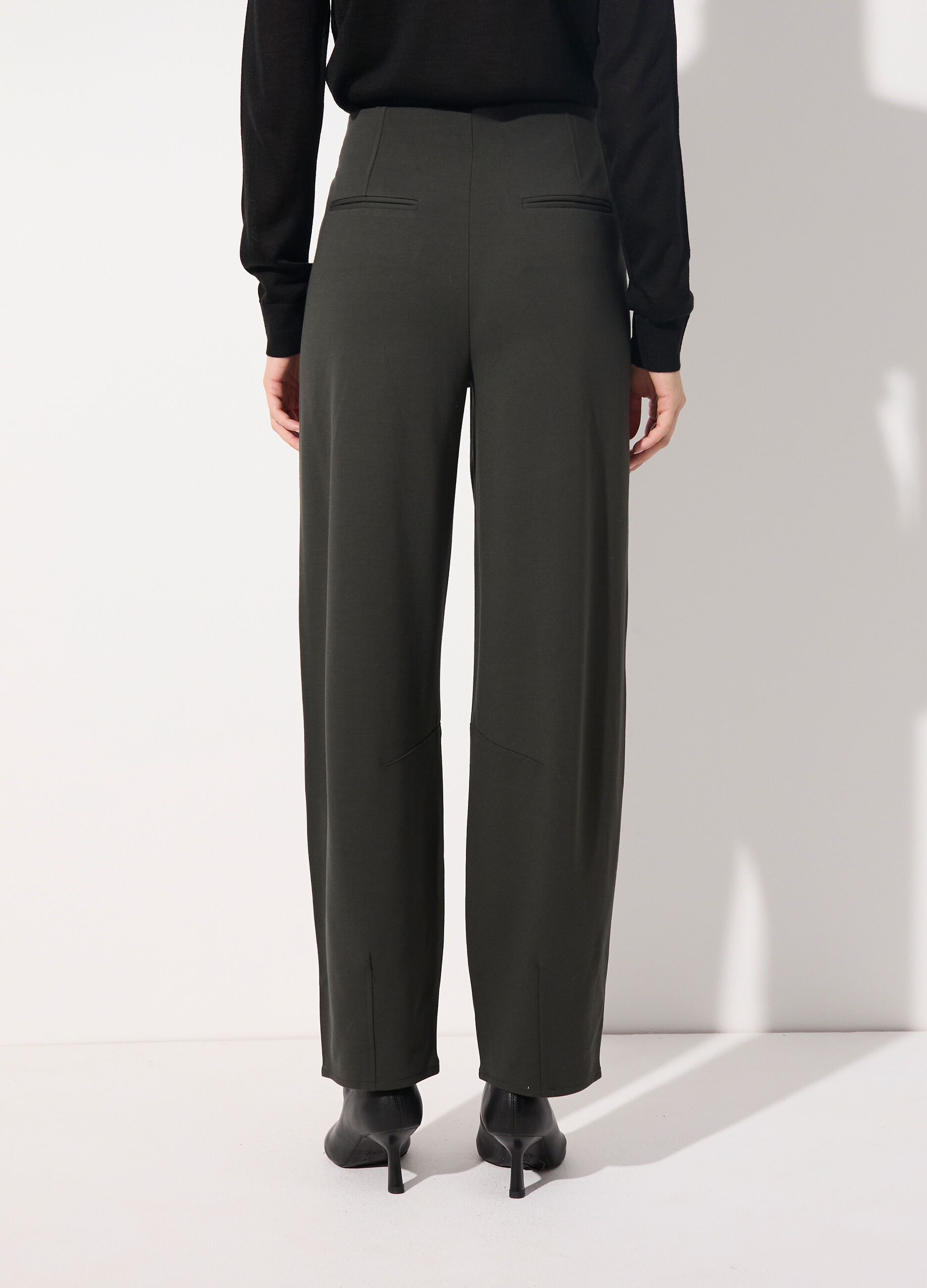 Pantalone balloon in punto milano donna_2