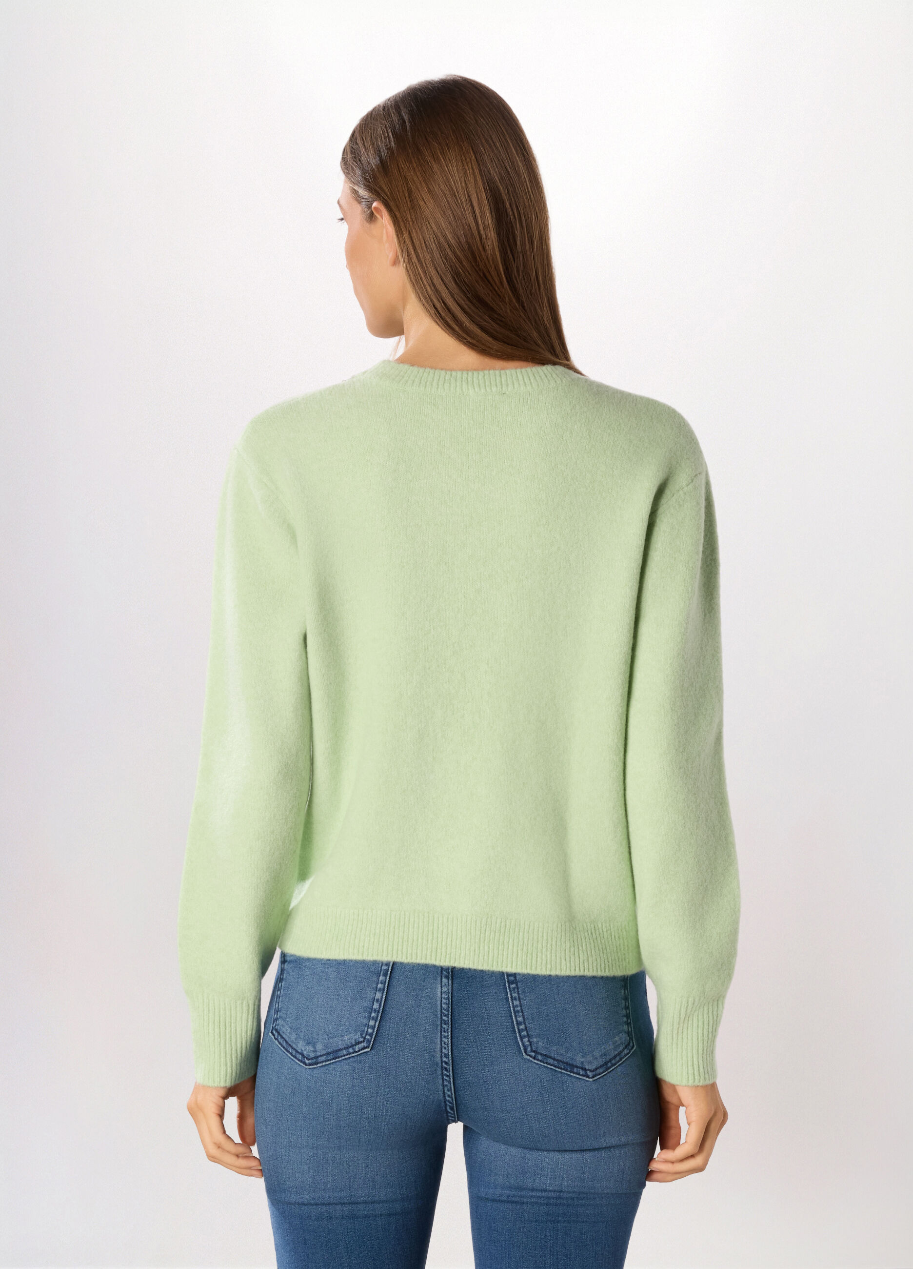 Pullover tricot misto lana con strass donna_1