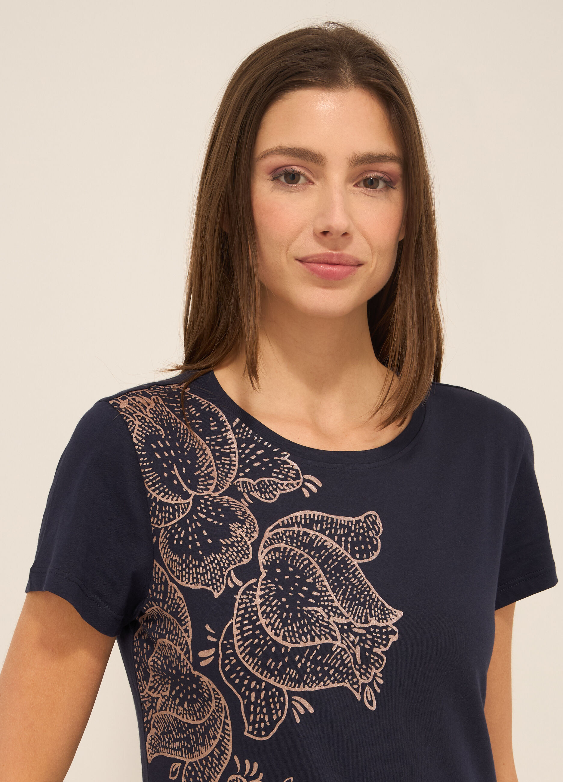 T-shirt in jersey di puro cotone donna_2