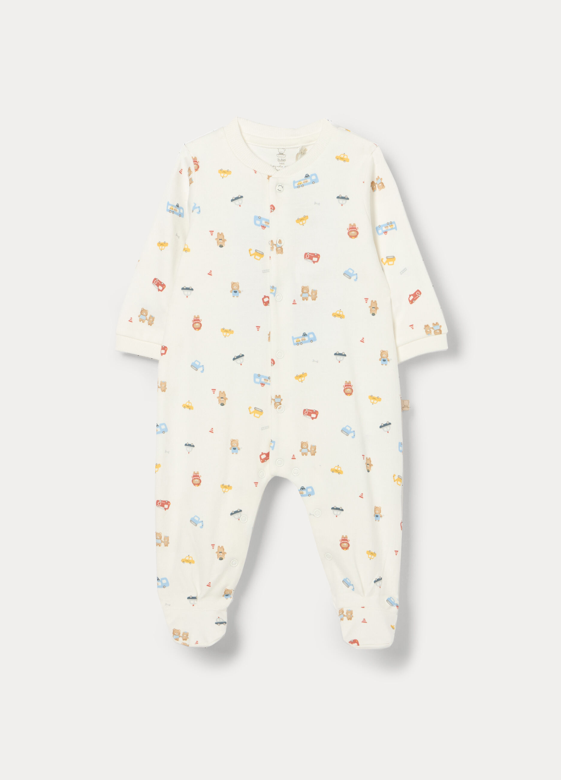 Tutina in interlock di puro cotone neonato_0