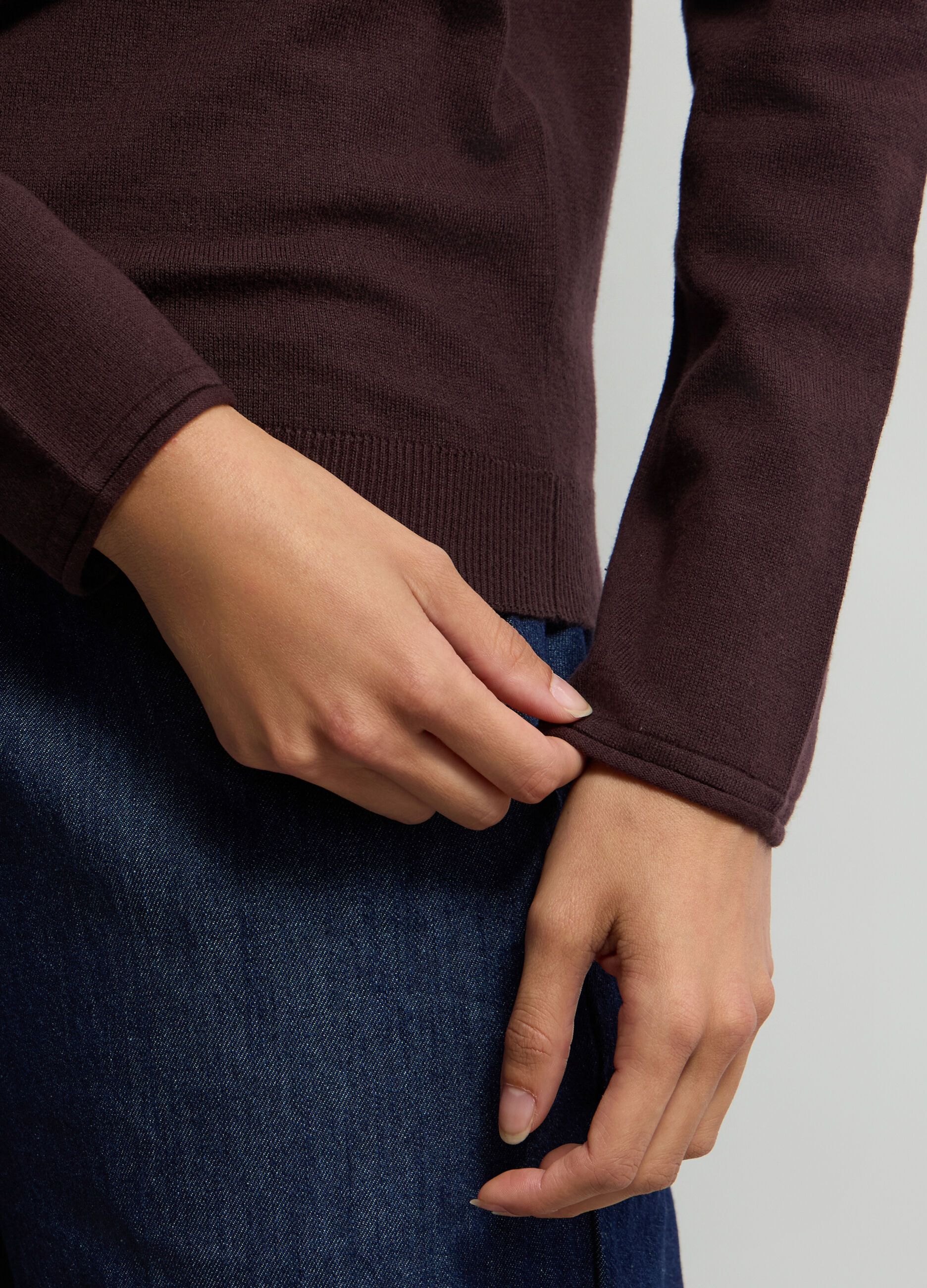 Pullover girocollo rasato donna_2
