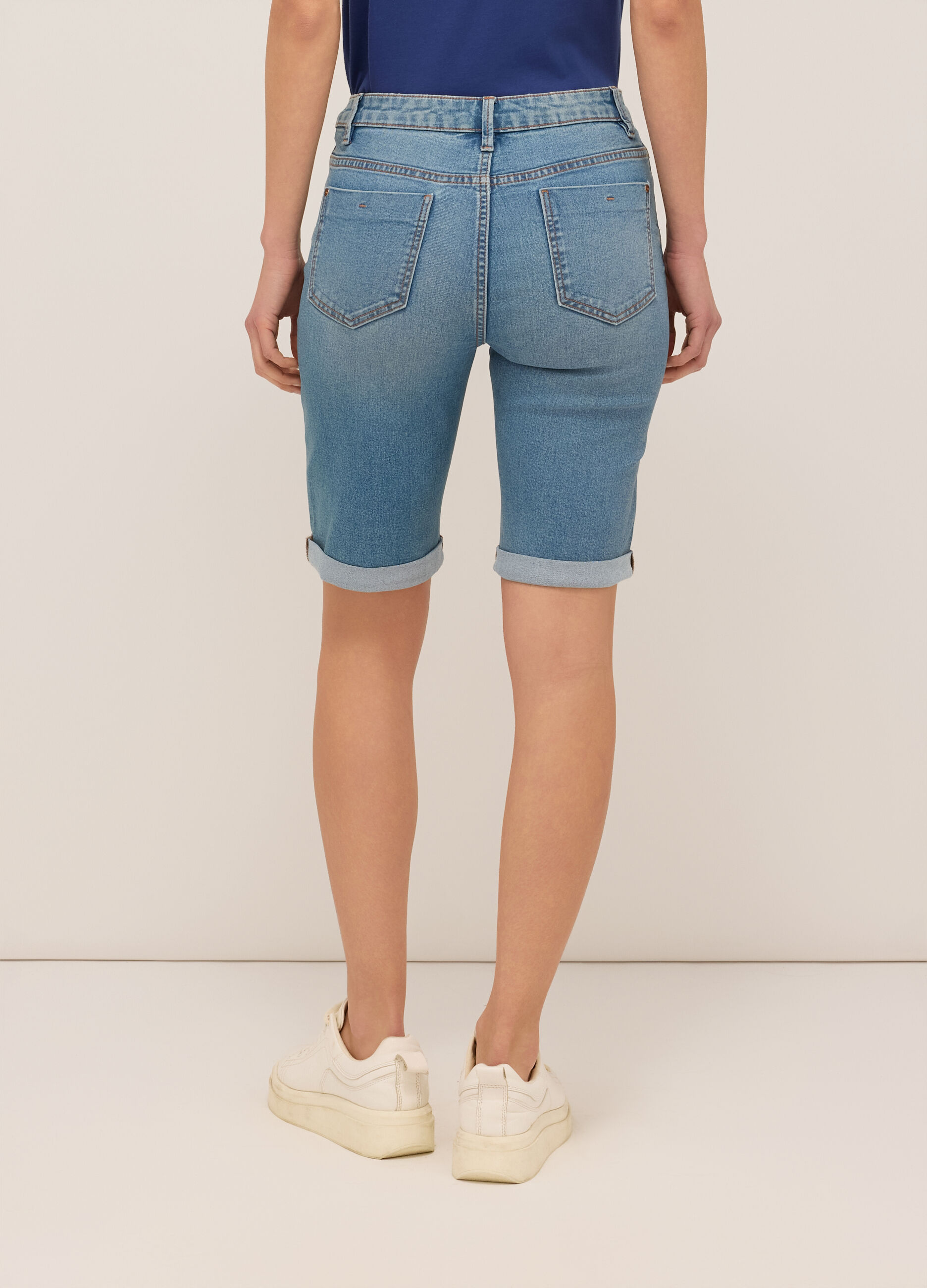 Bermuda in jersey di misto cotone donna_1