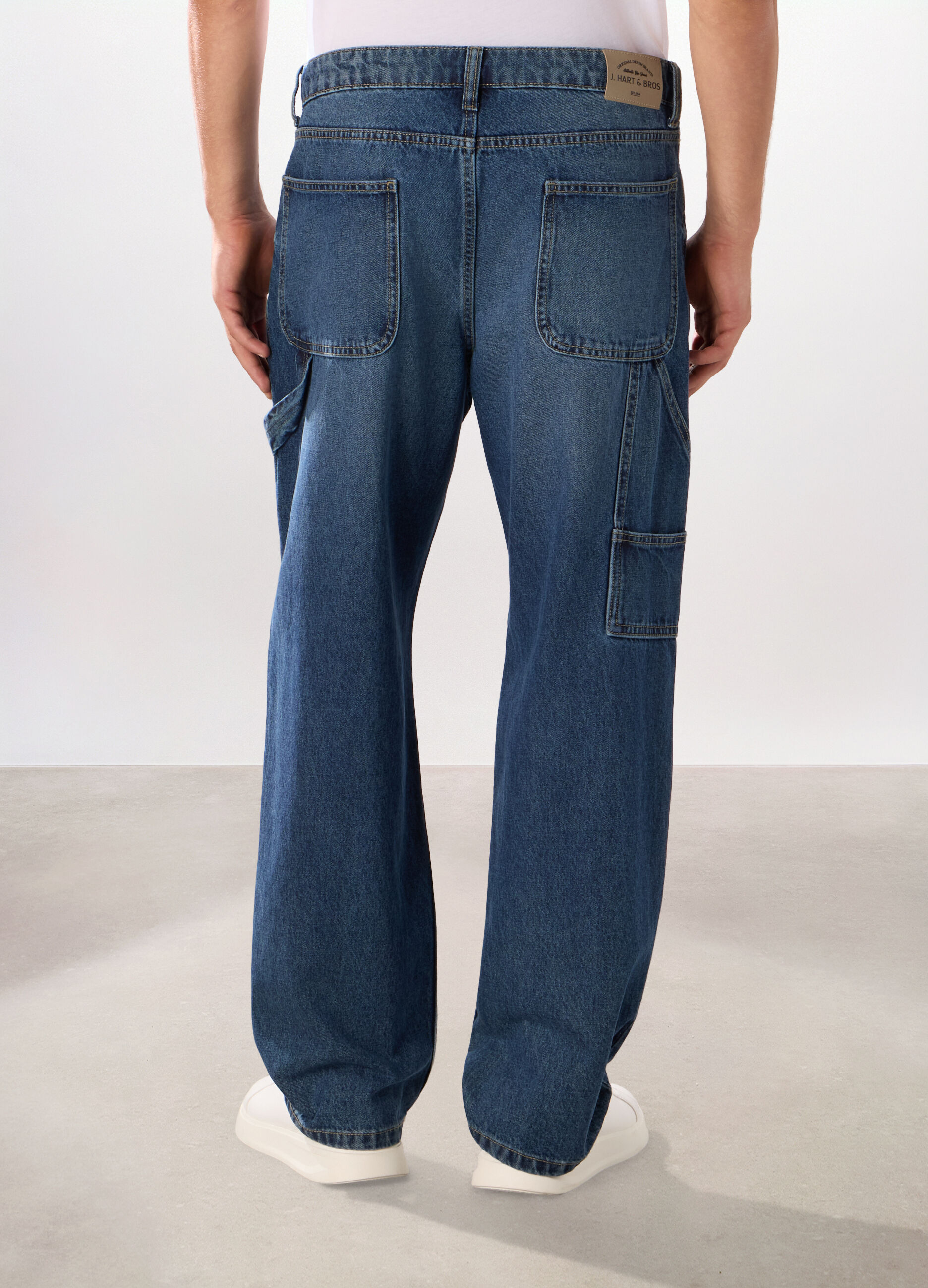 Jeans 5 tasche baggy in cotone uomo_2