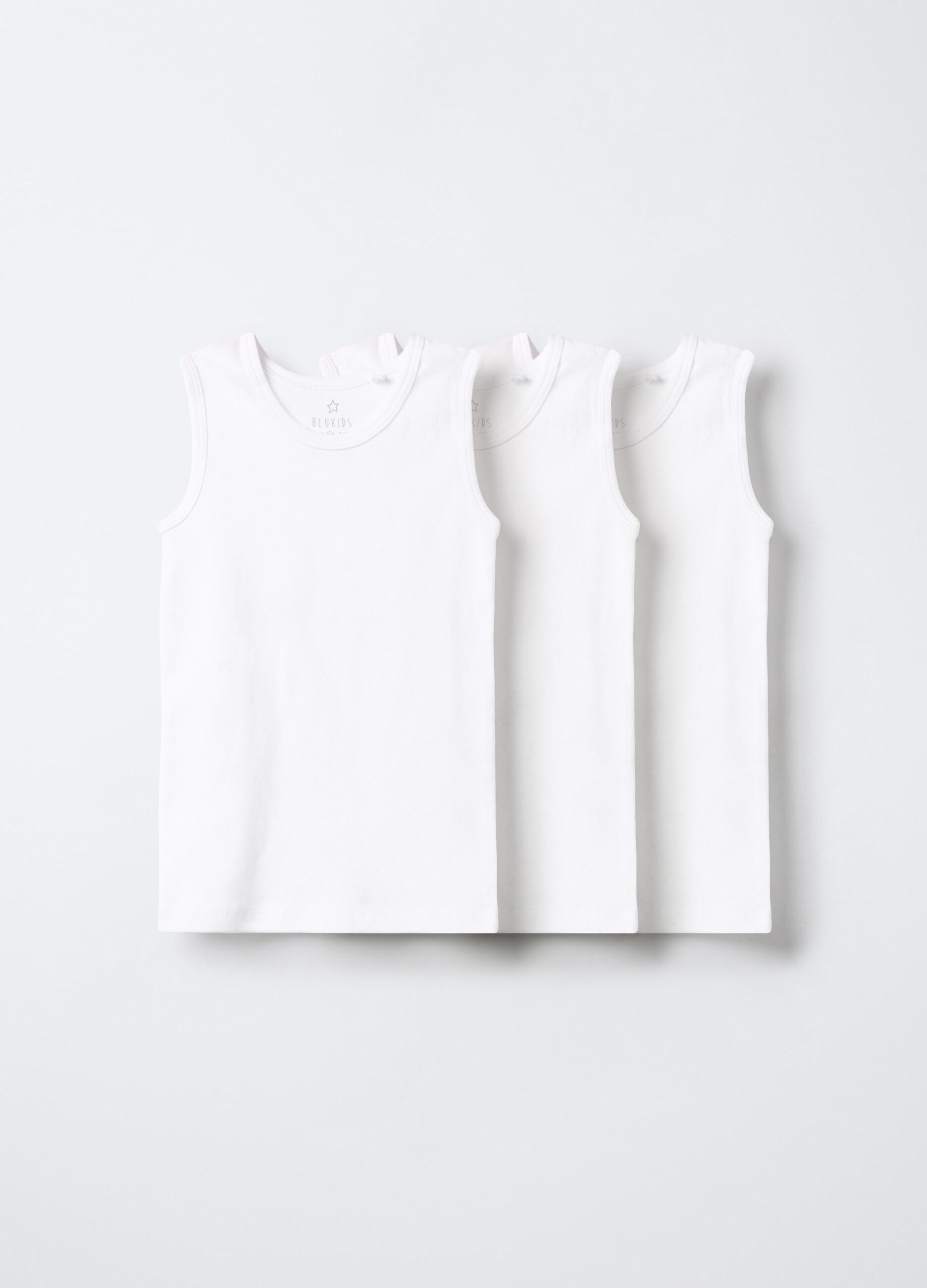 Pack 3 canotte in costina di puro cotone _0