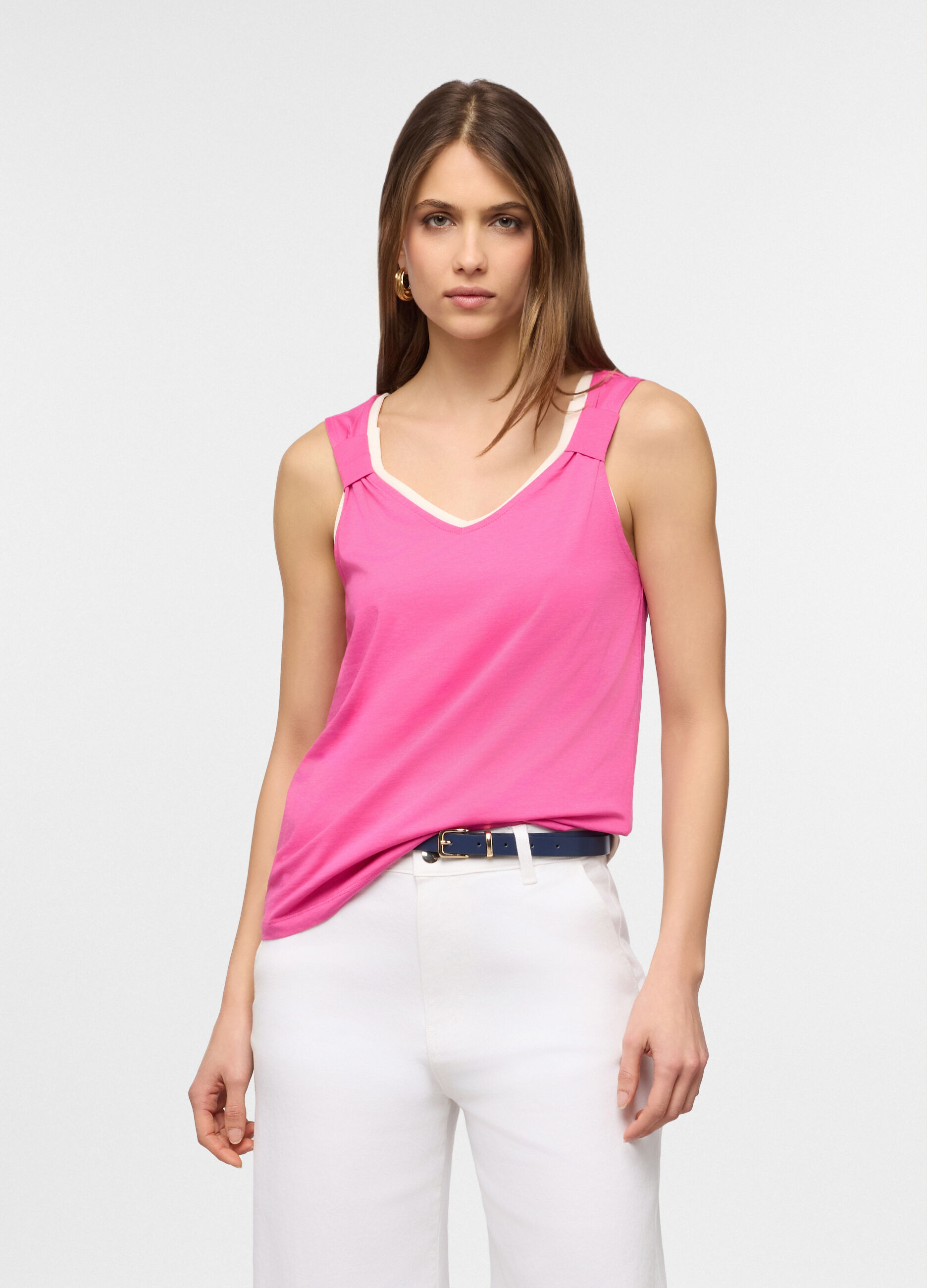 Canotta con scollo a V donna_0