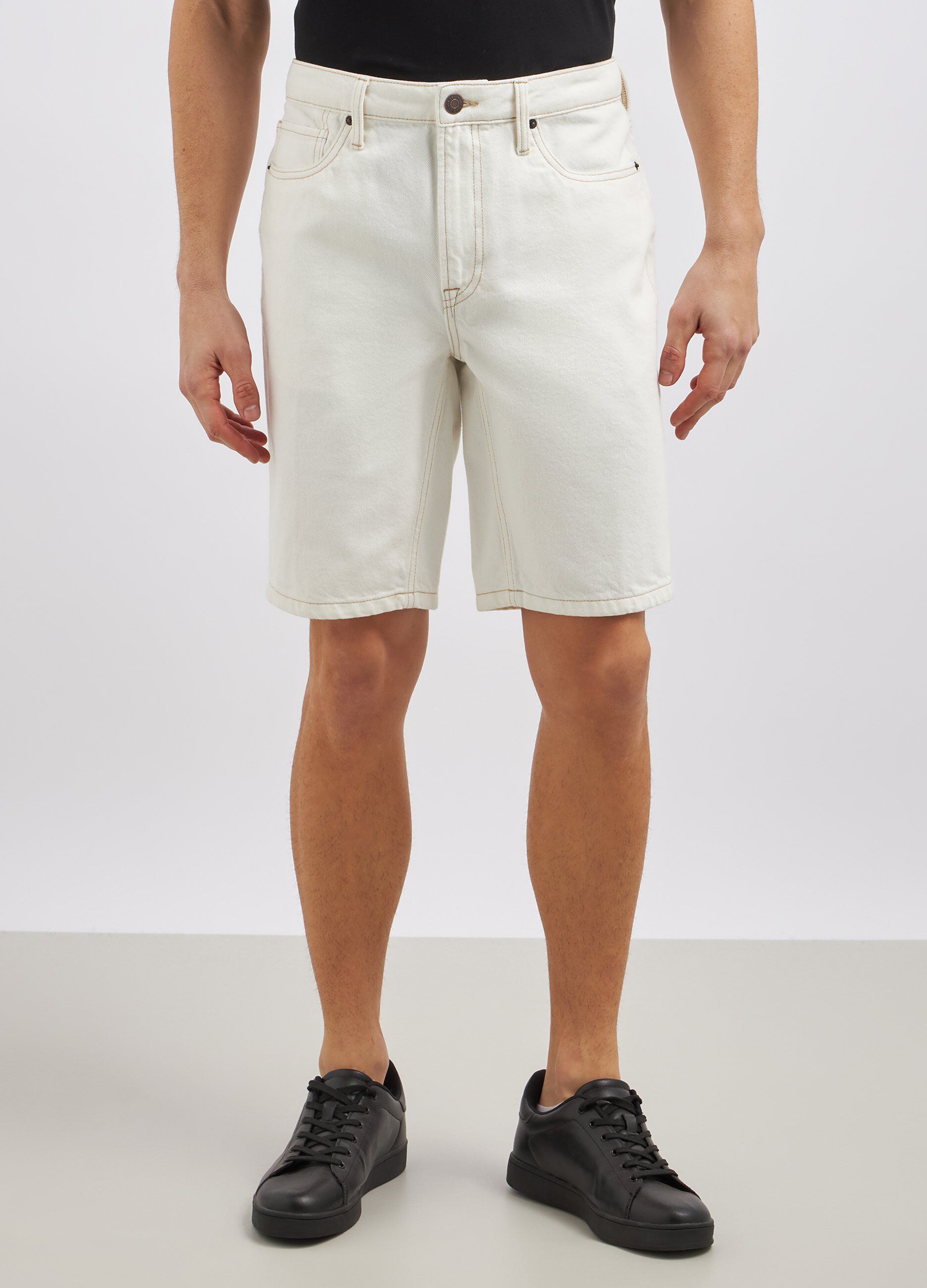 Shorts in denim di puro cotone uomo_1