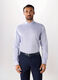 Camicia regular fit con micromotivo in puro cotone uomo_0