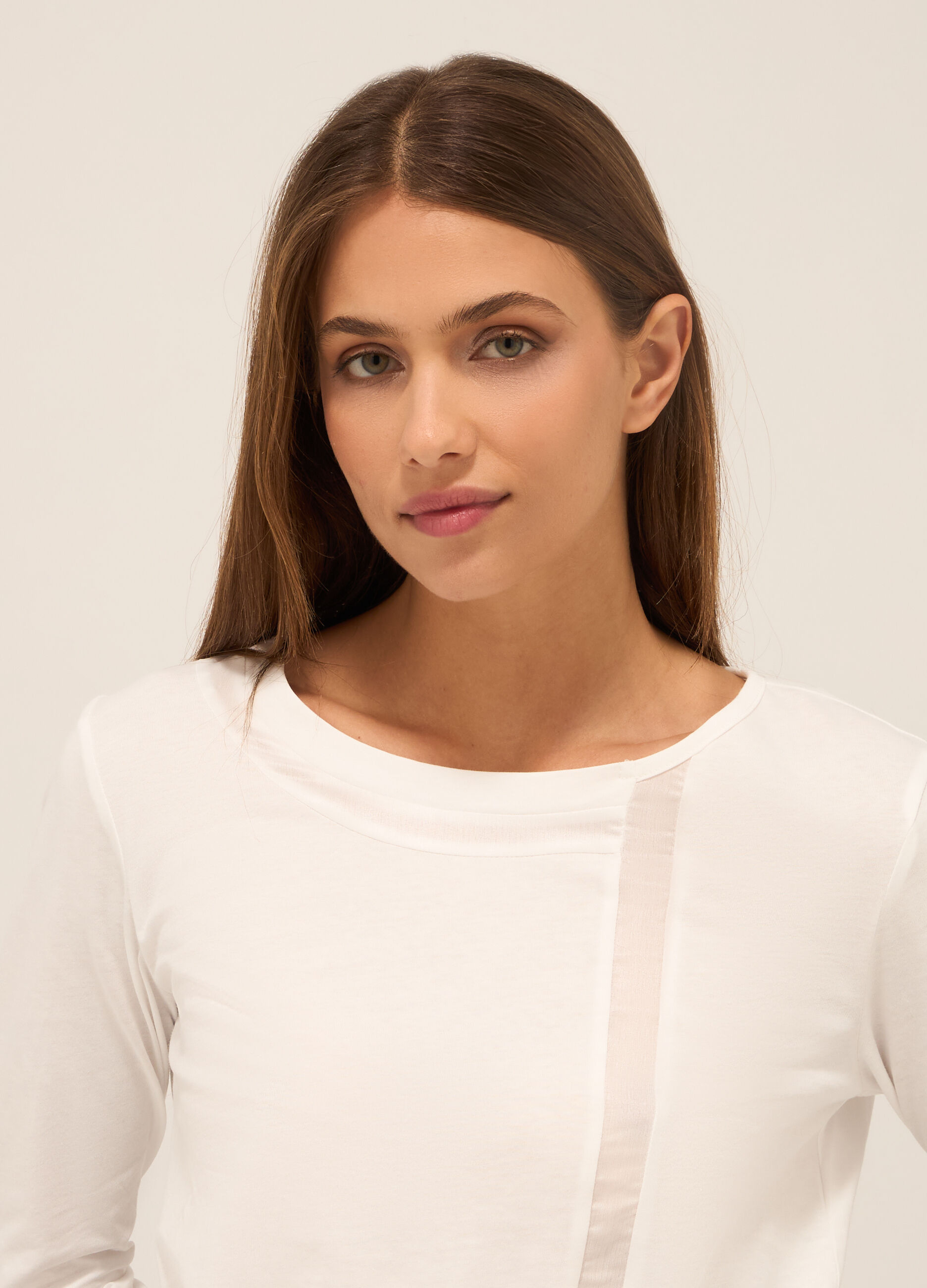 T-shirt in jersey di puro cotone donna_2