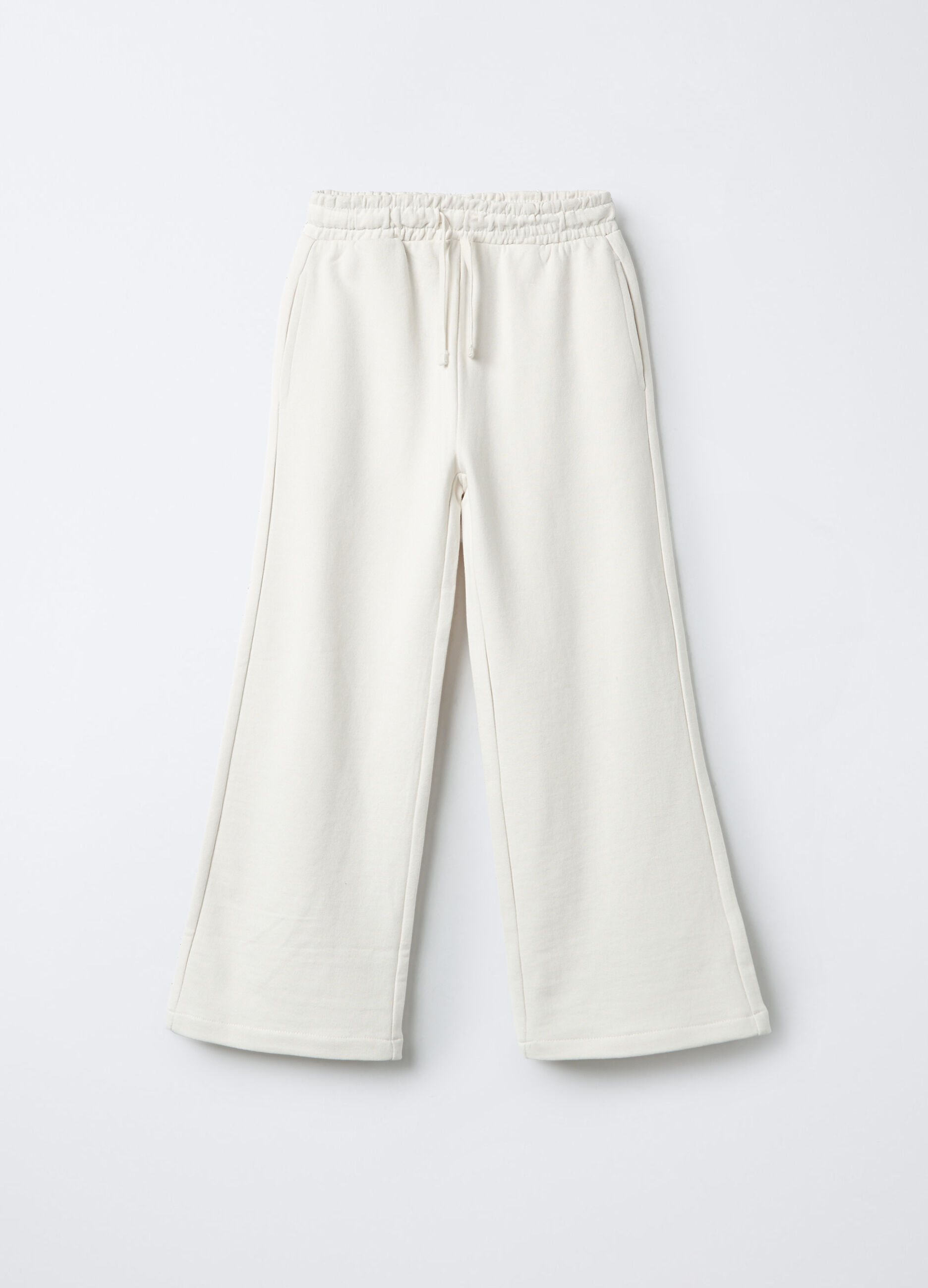 Jogger in cotone garzato Wide Leg ragazza_0