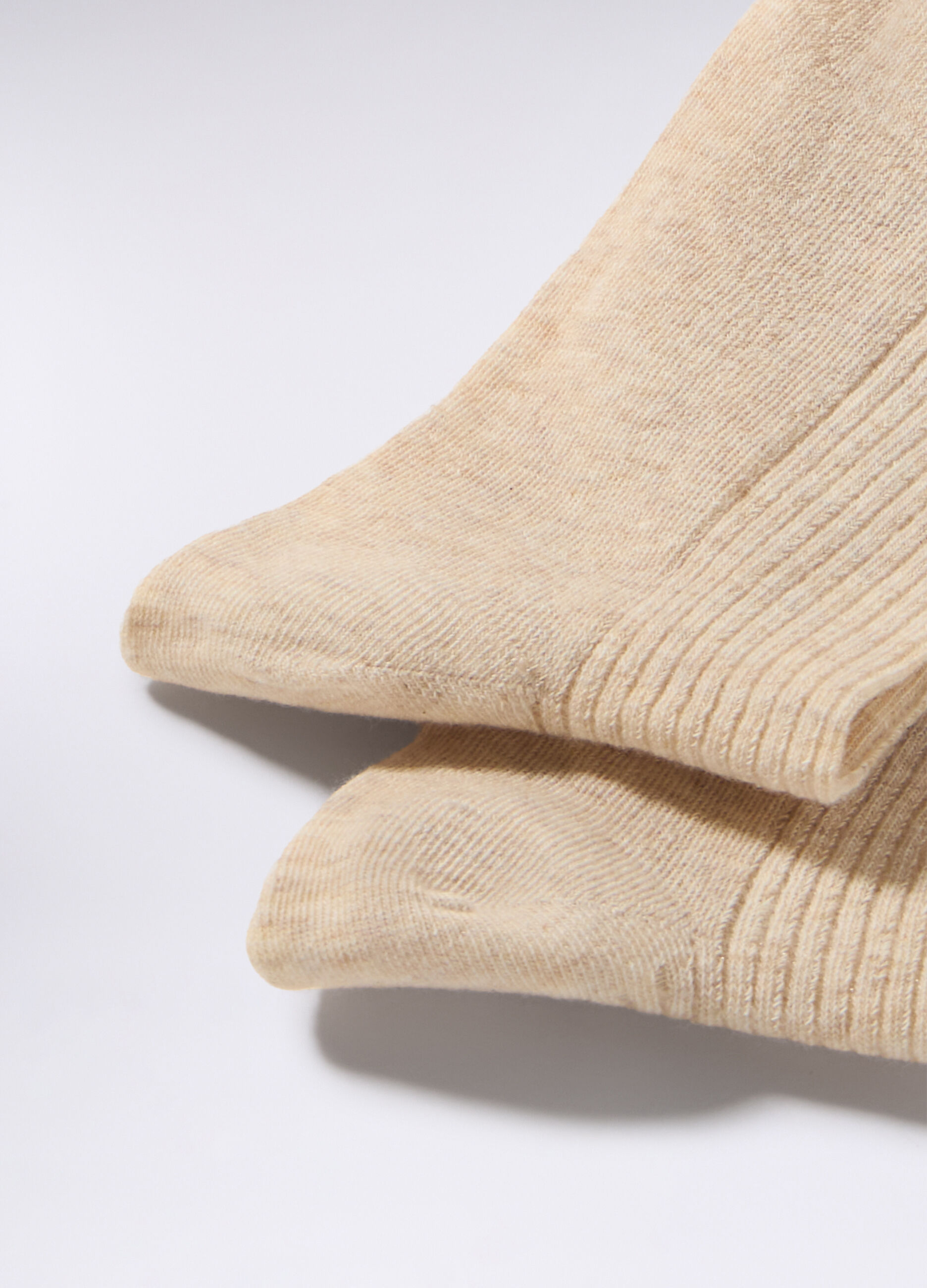 Calze midi in costina di cotone stretch donna_1