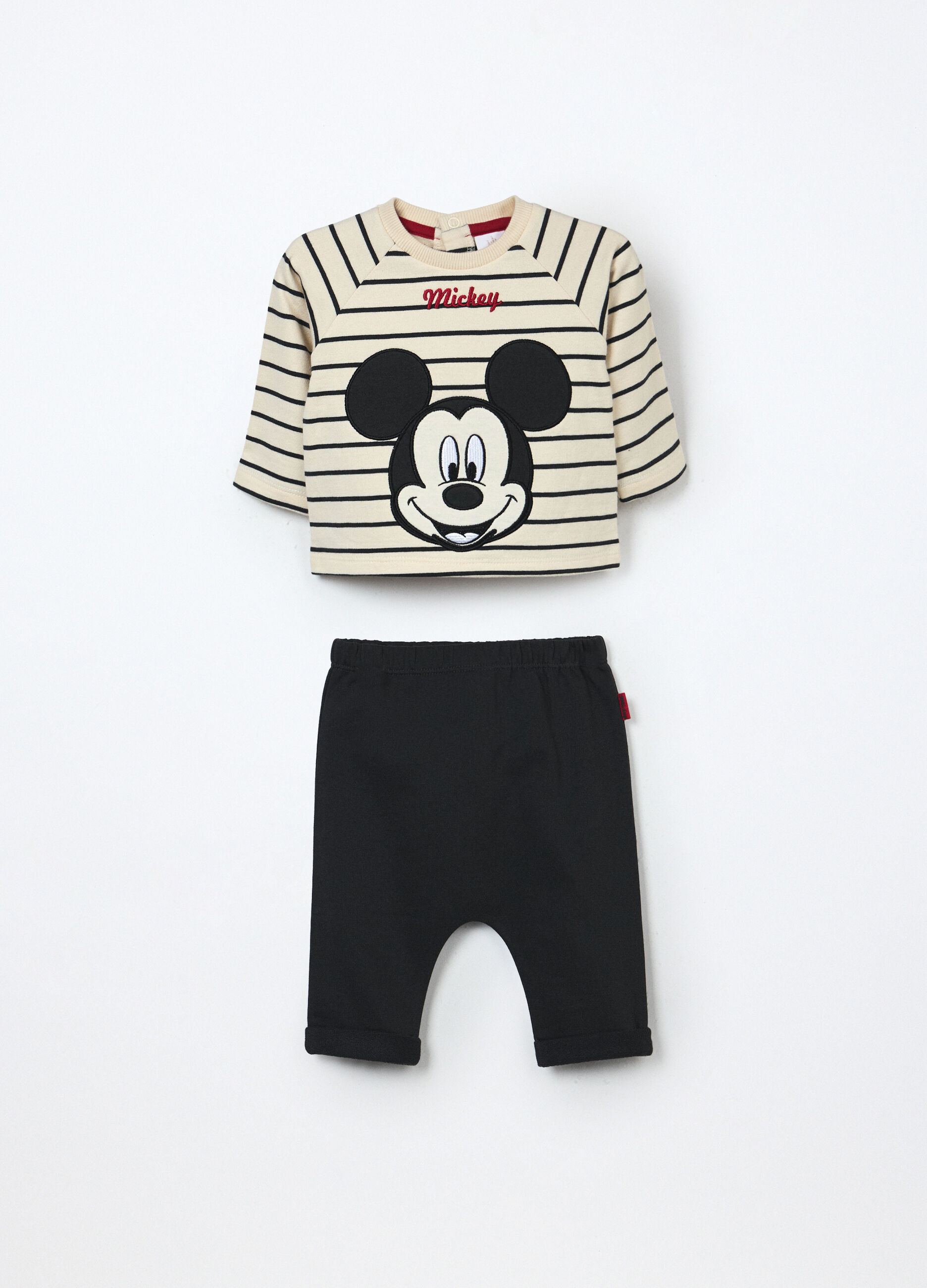 Jogging set in french terry di puro cotone neonato_0