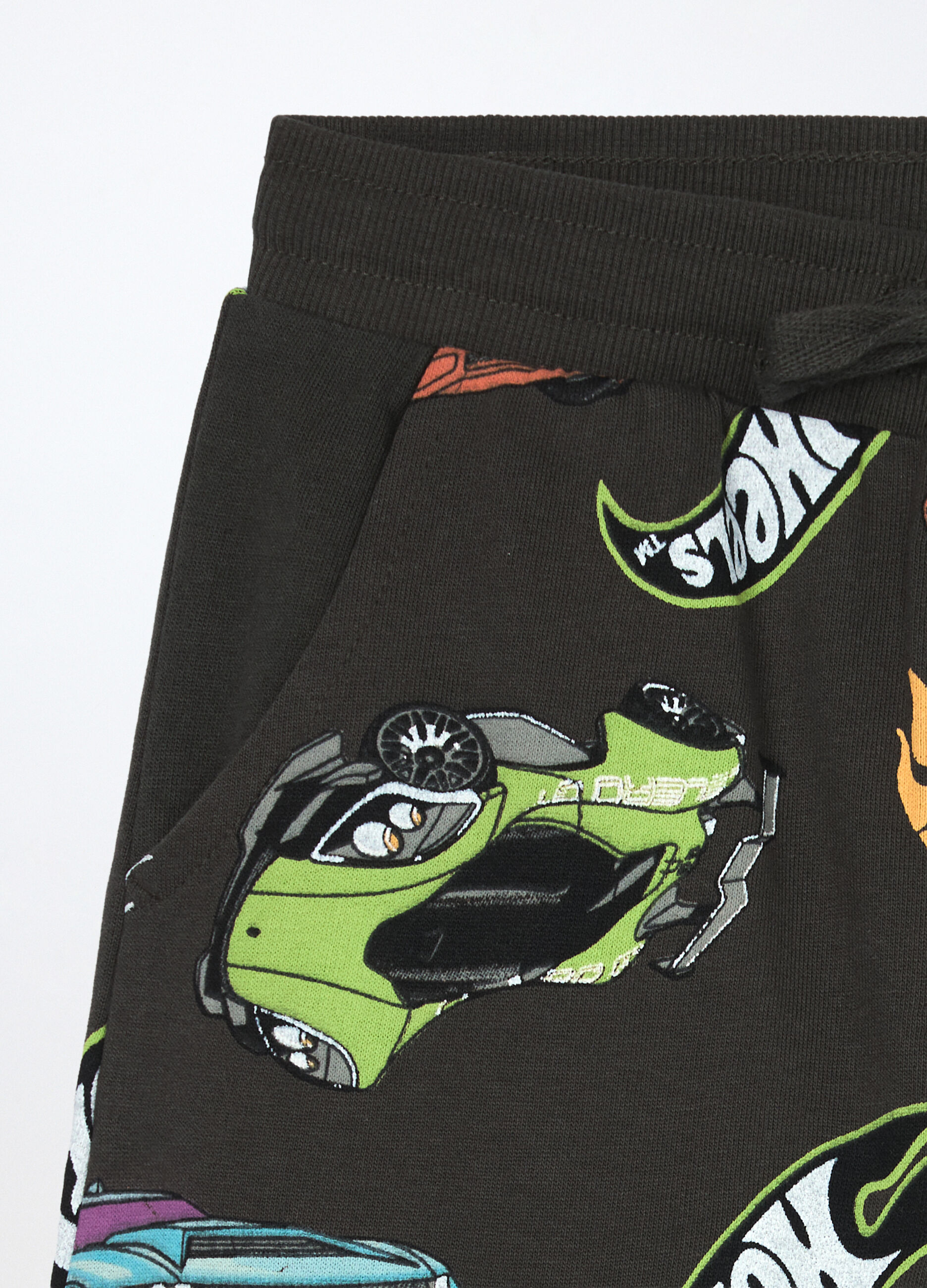 Jogger Hot Wheels in french terry di puro cotone bambino_2