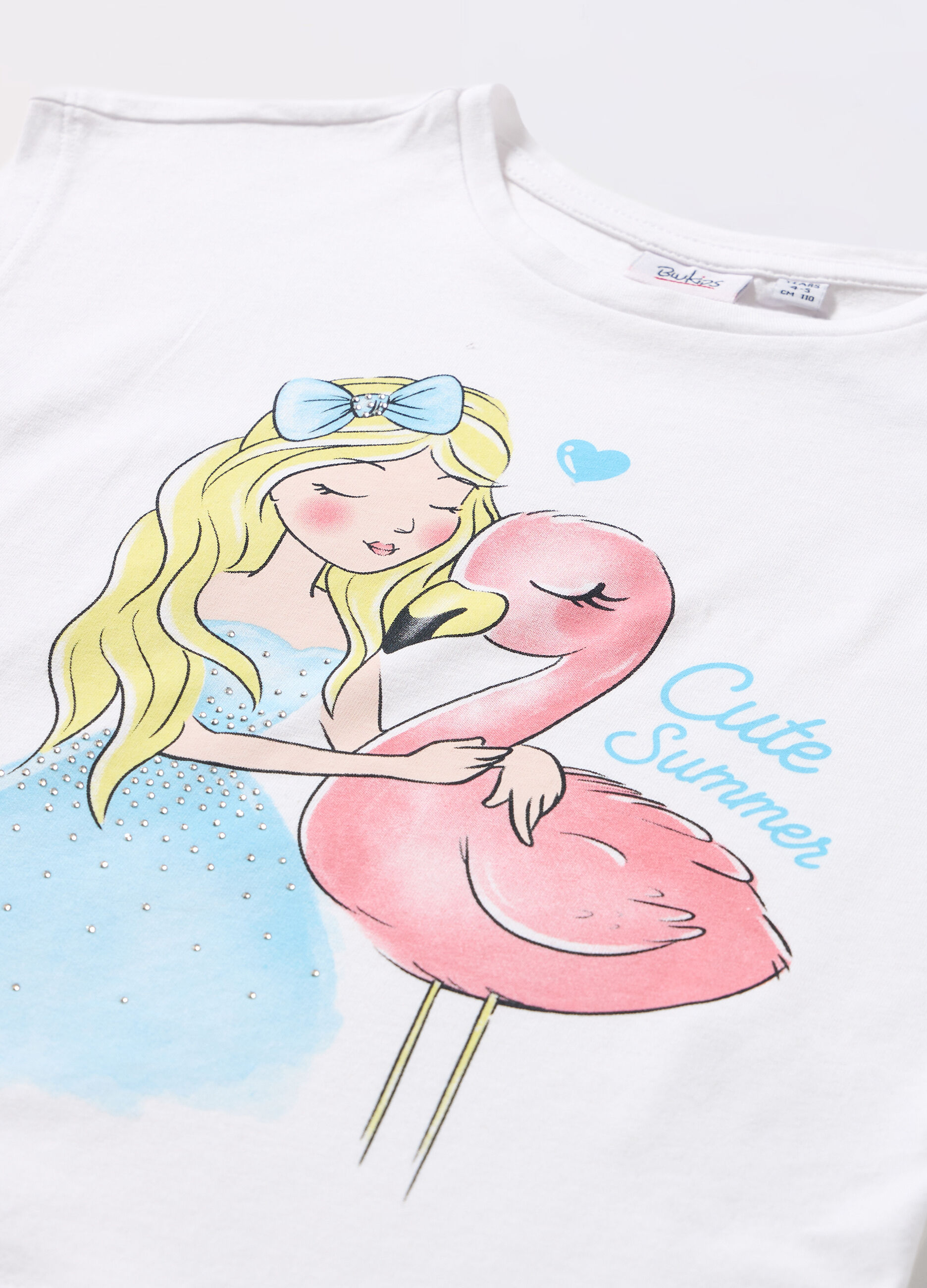 T-shirt in jersey di puro cotone bambina_1