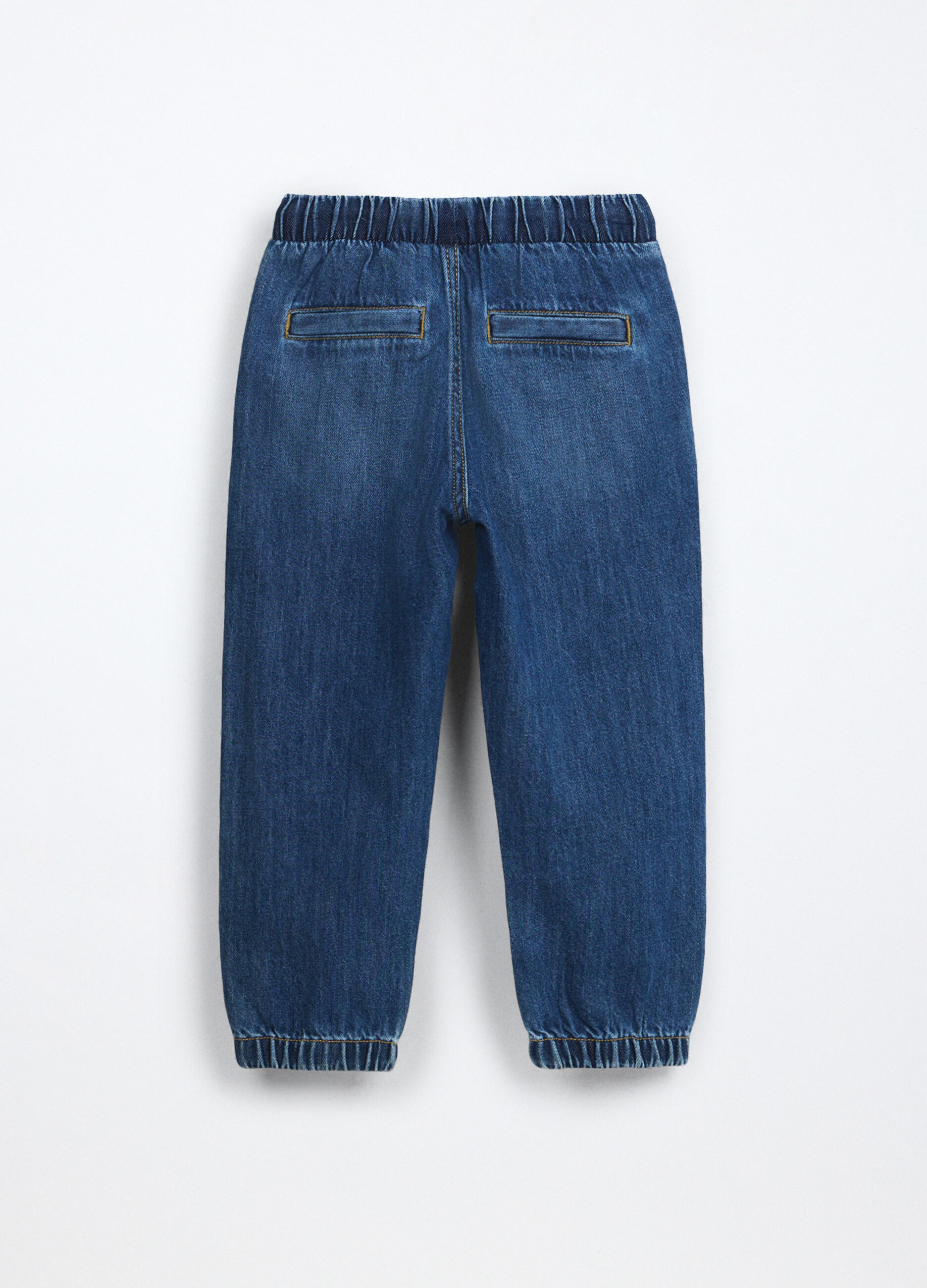 Jogger in denim misto cotone bambino_1