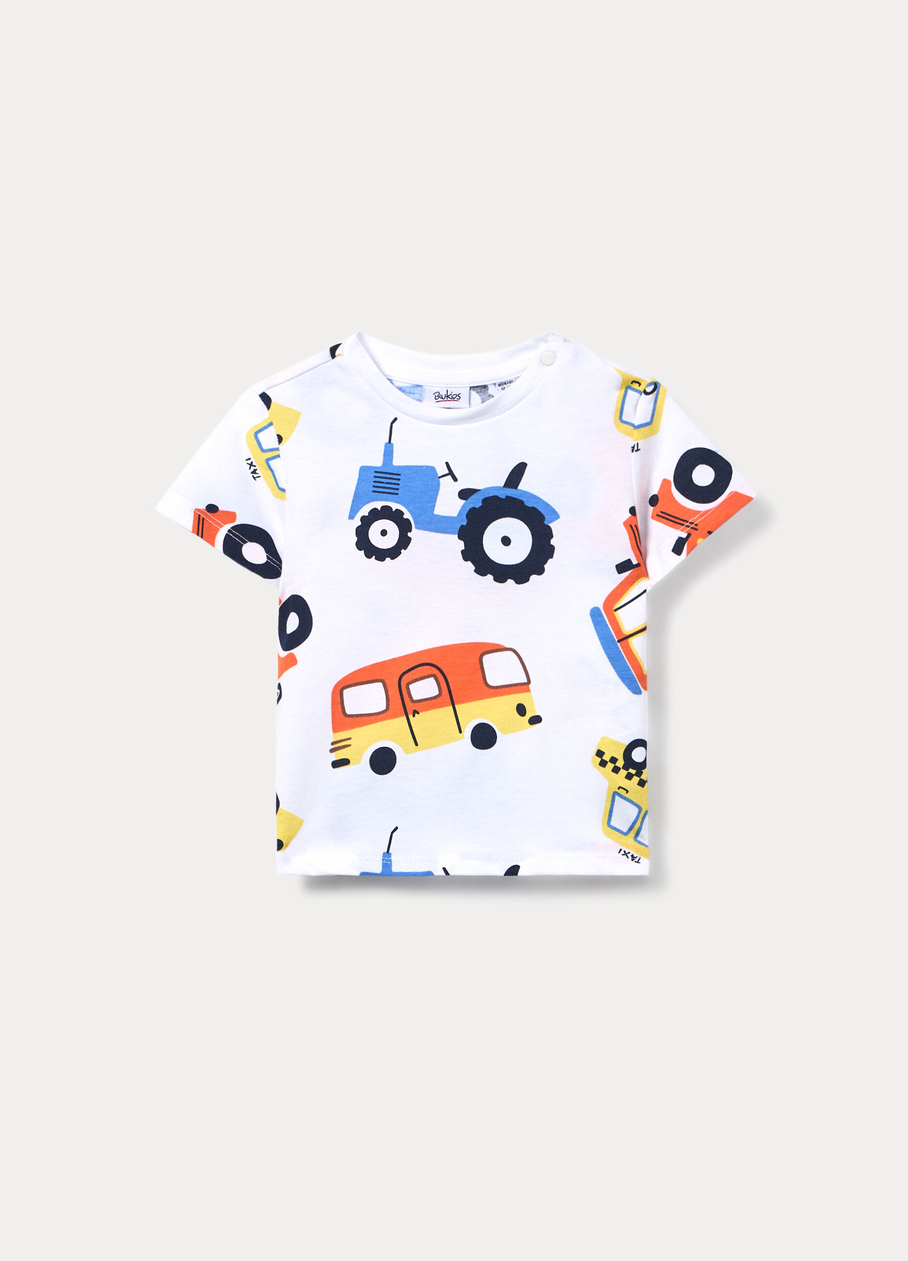 T-shirt girocollo in jersey di puro cotone bimbo_0