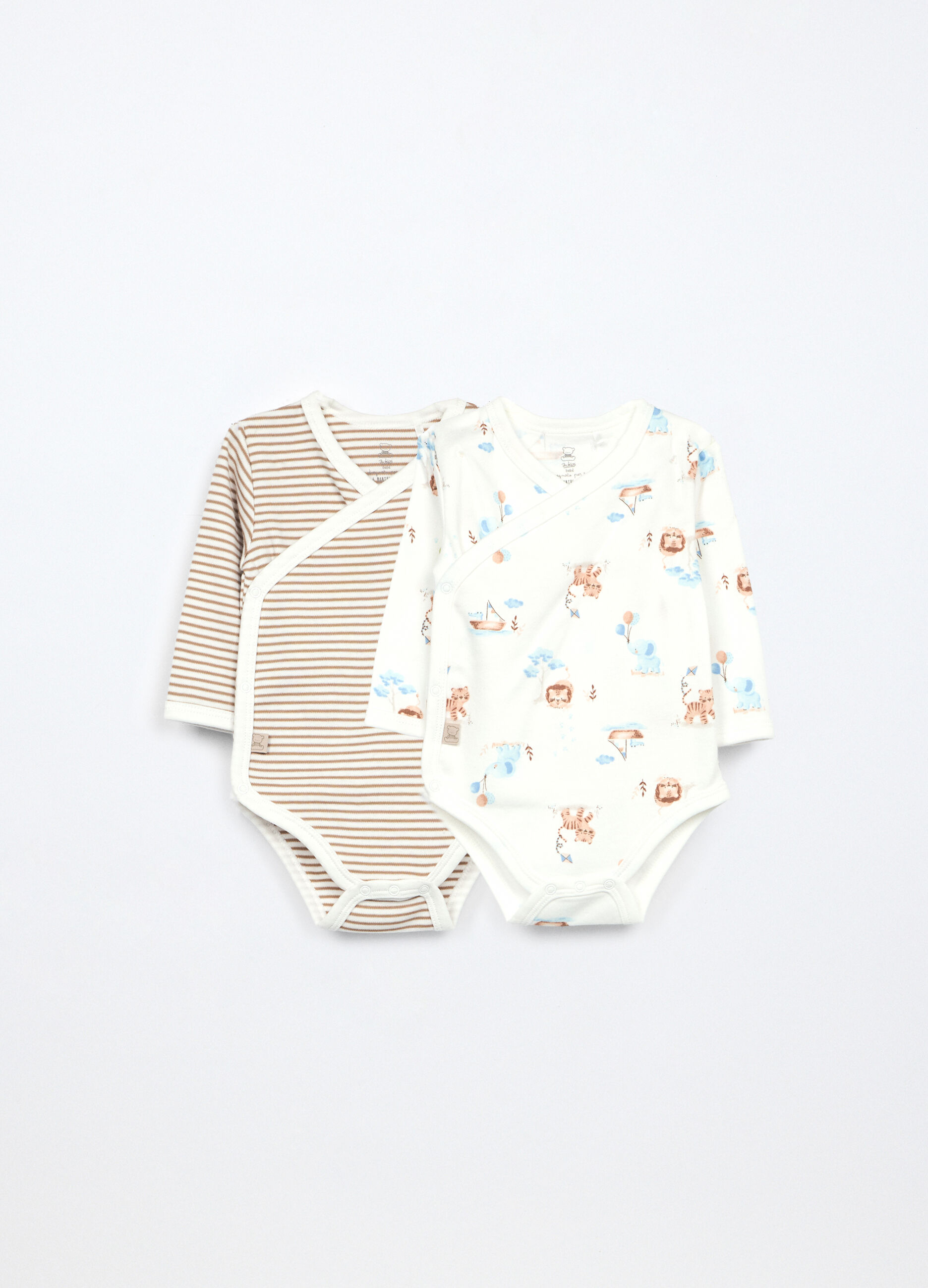 Pack 2 body in interlock di puro cotone neonato_0