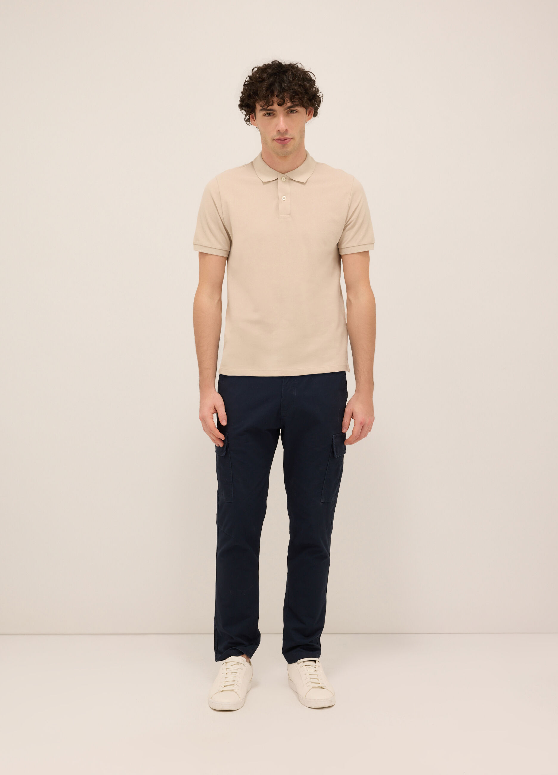 Pantalone cargo in twill di cotone uomo_0