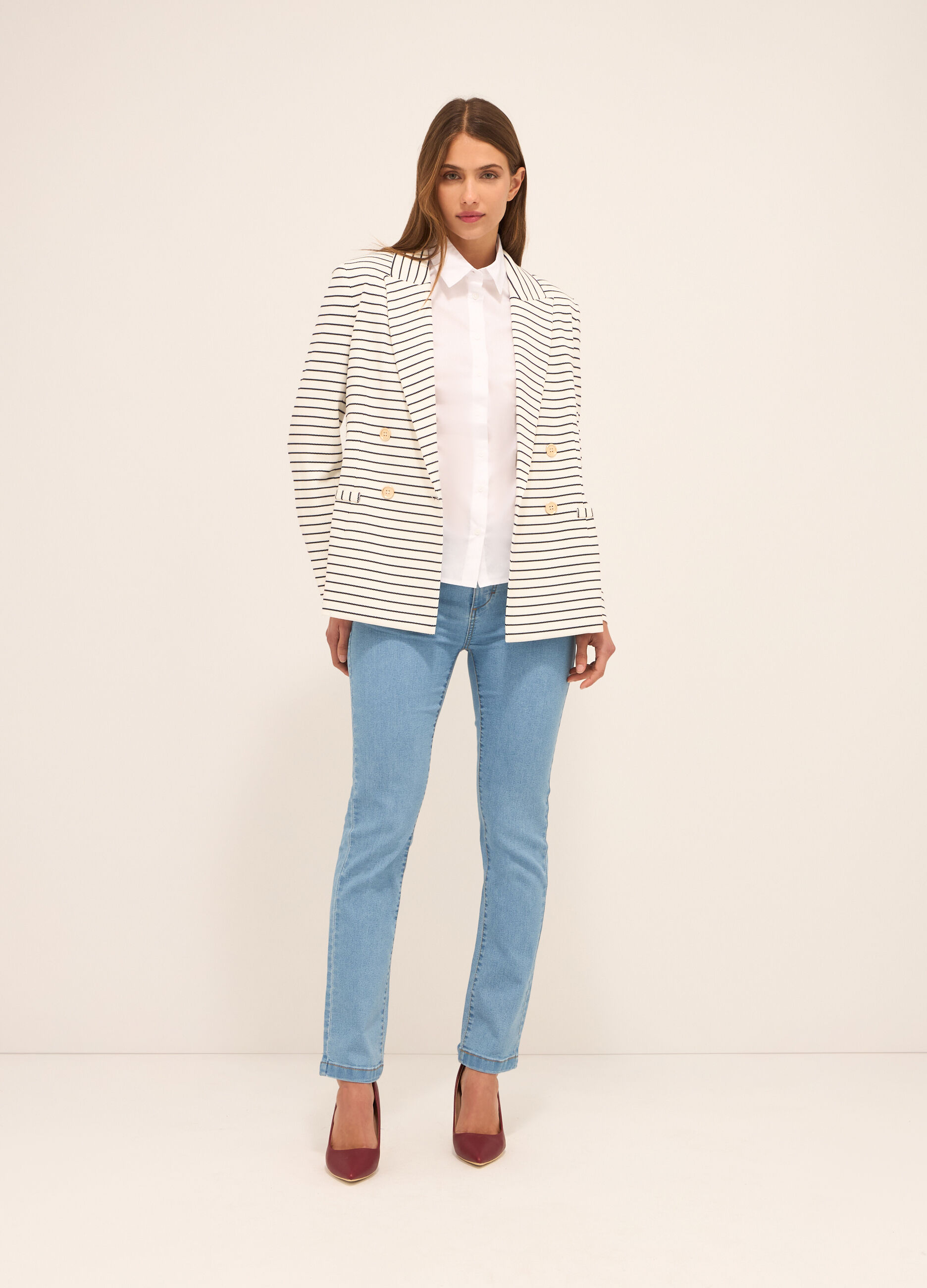 Blazer doppio petto misto viscosa donna_0