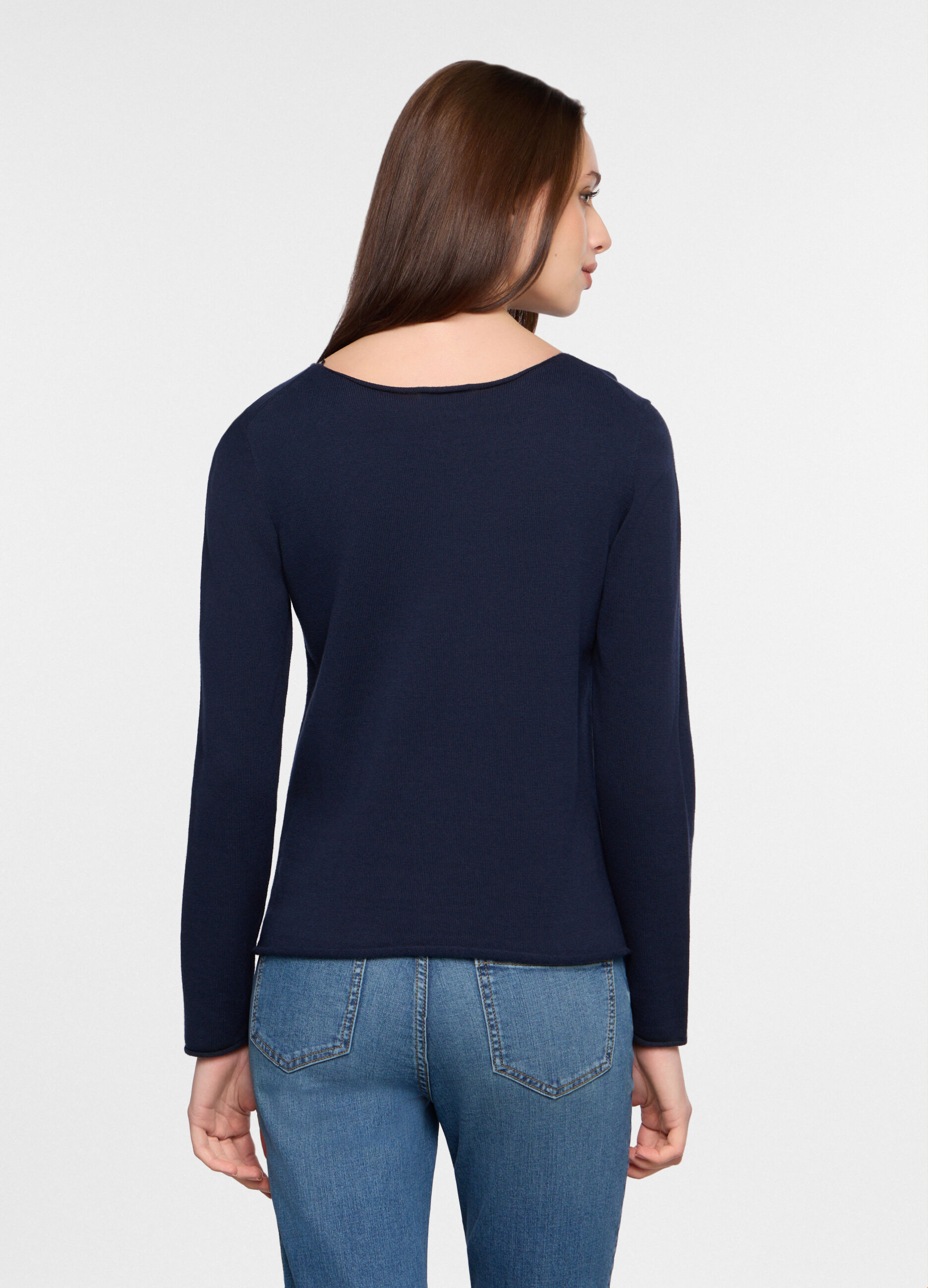 Maglia girocollo rasata donna_1