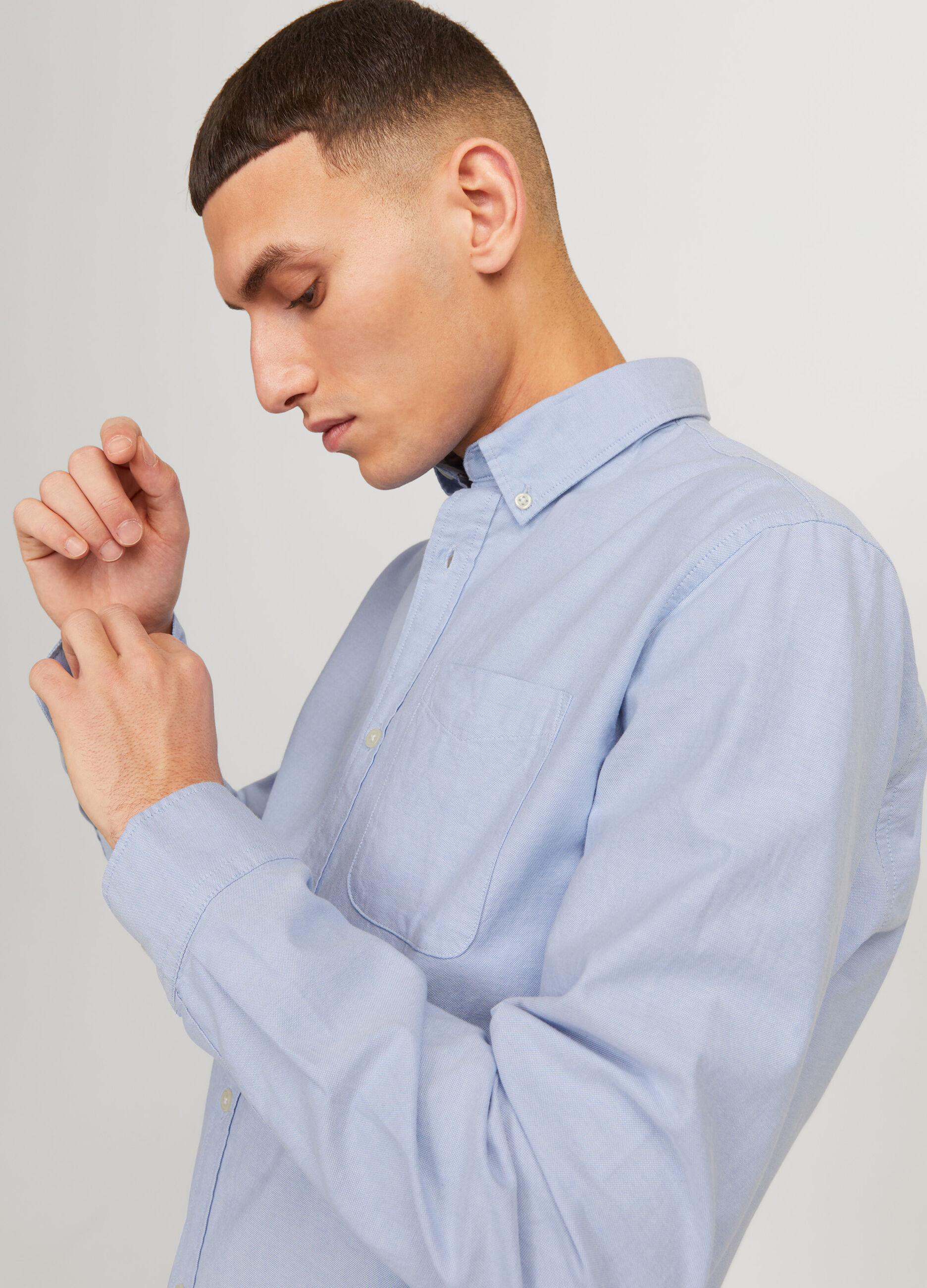 Camicia regular fit in cotone Oxford uomo_3