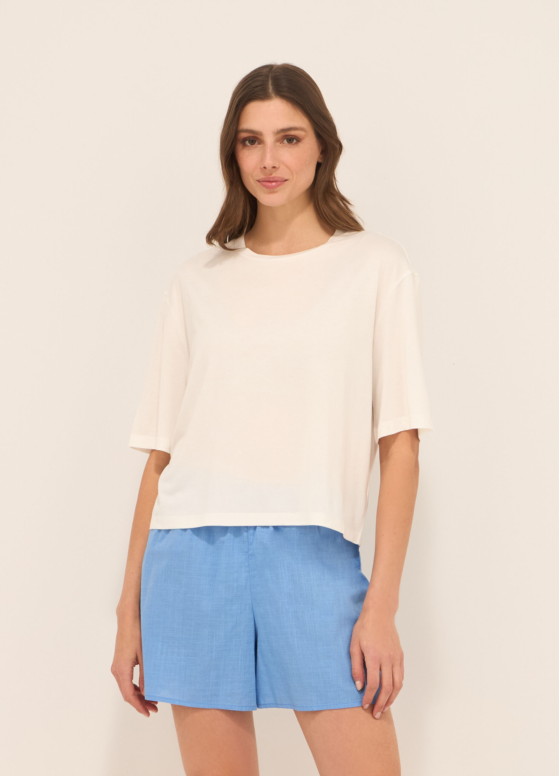 T-shirt misto viscosa donna_0