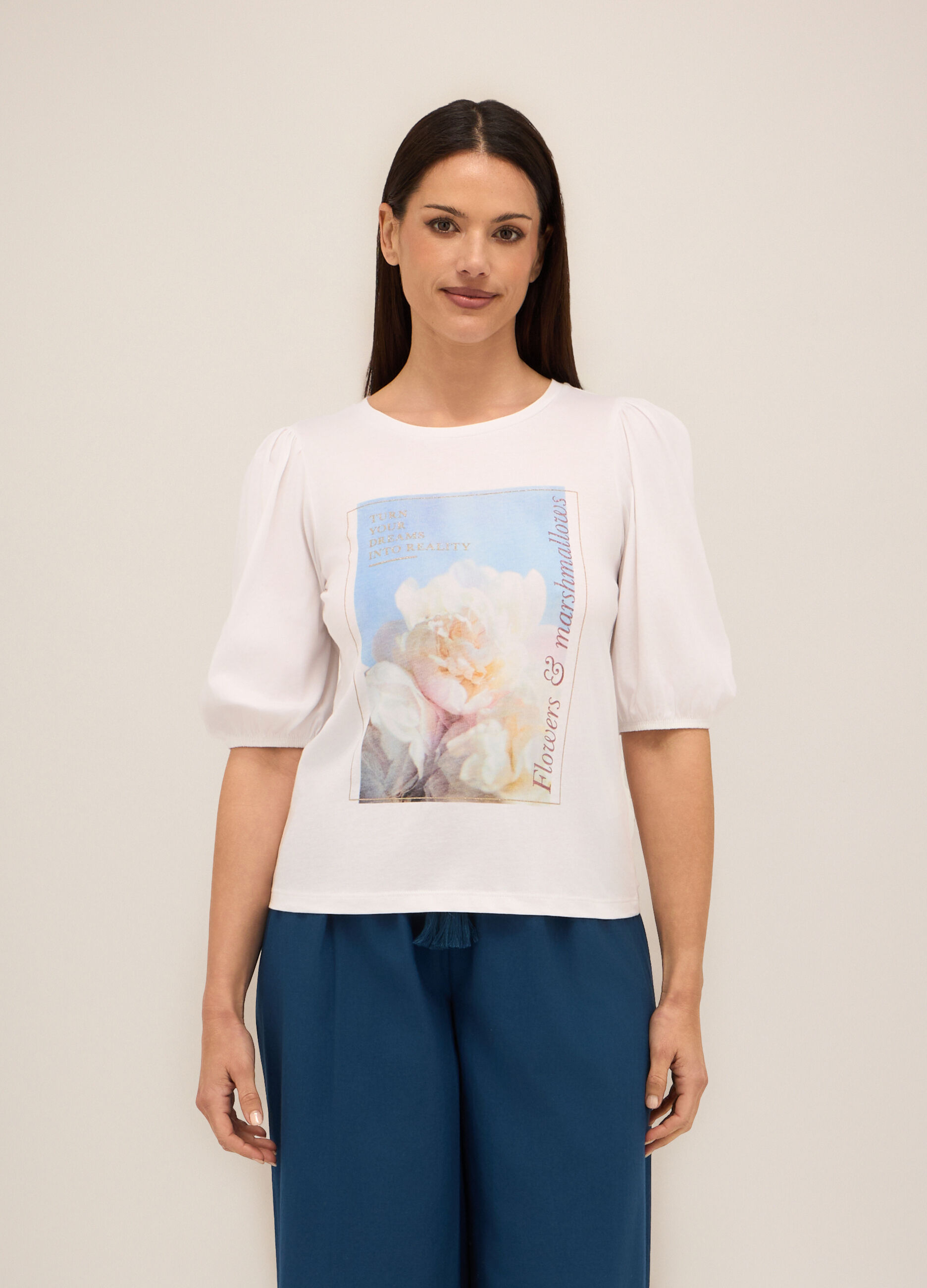 T-shirt in puro cotone donna_0