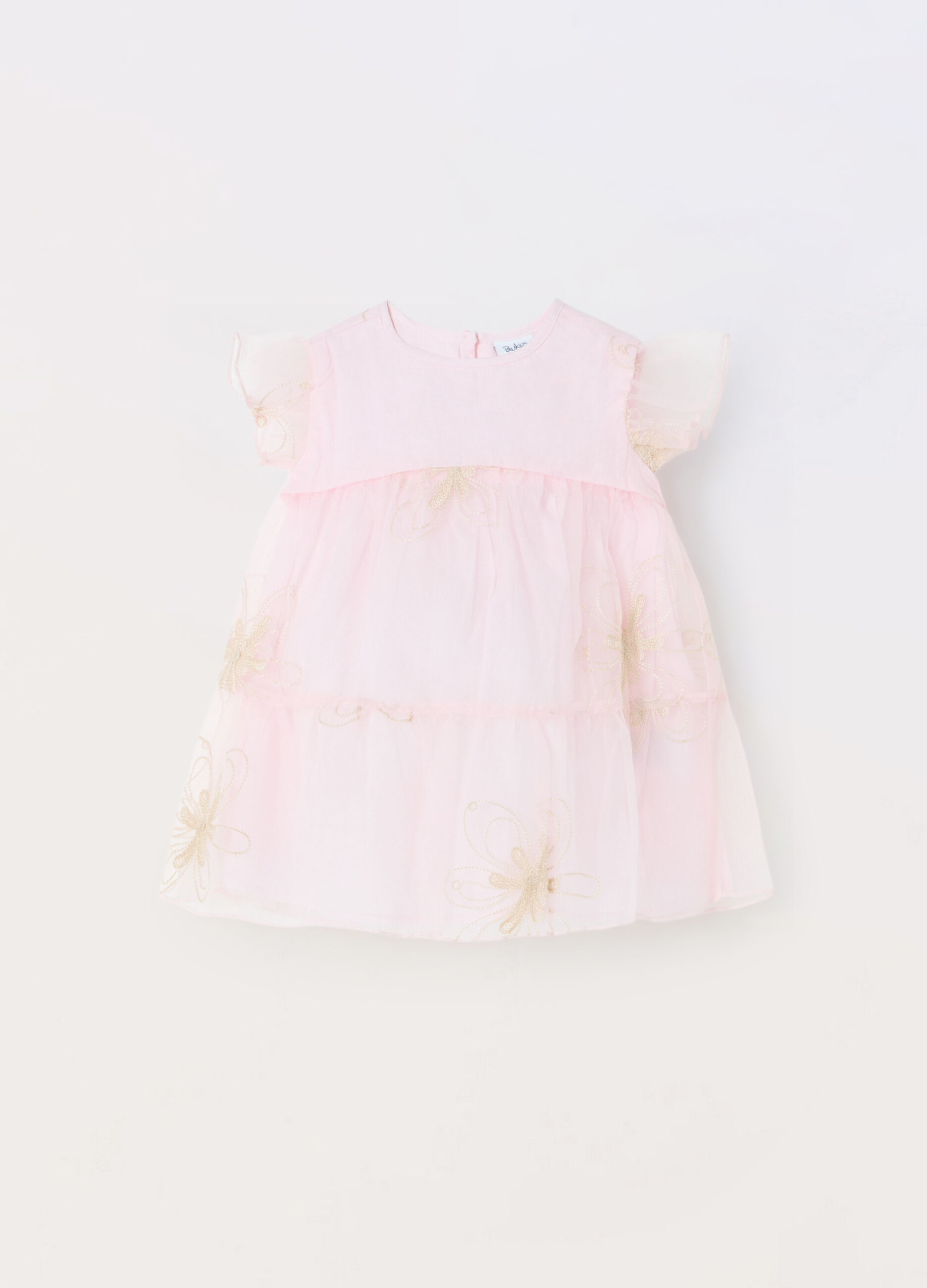 Vestito in organza con ricami neonata_0