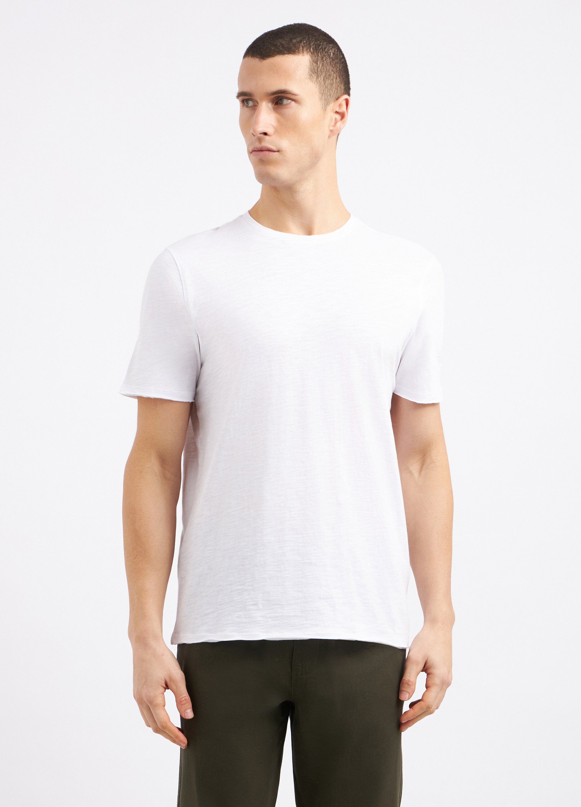 T-shirt in puro cotone slub uomo_0