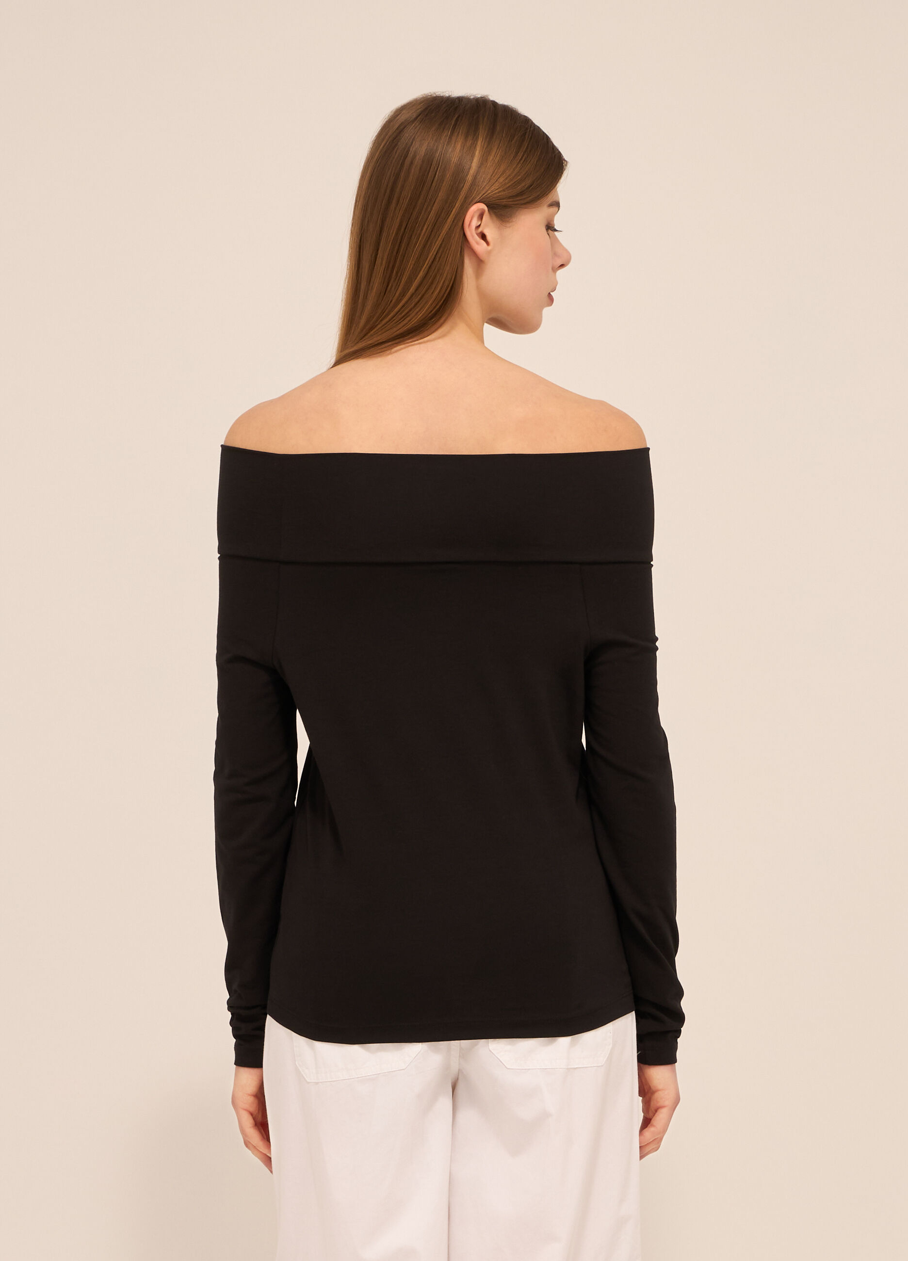 T-shirt in cotone stretch donna_1