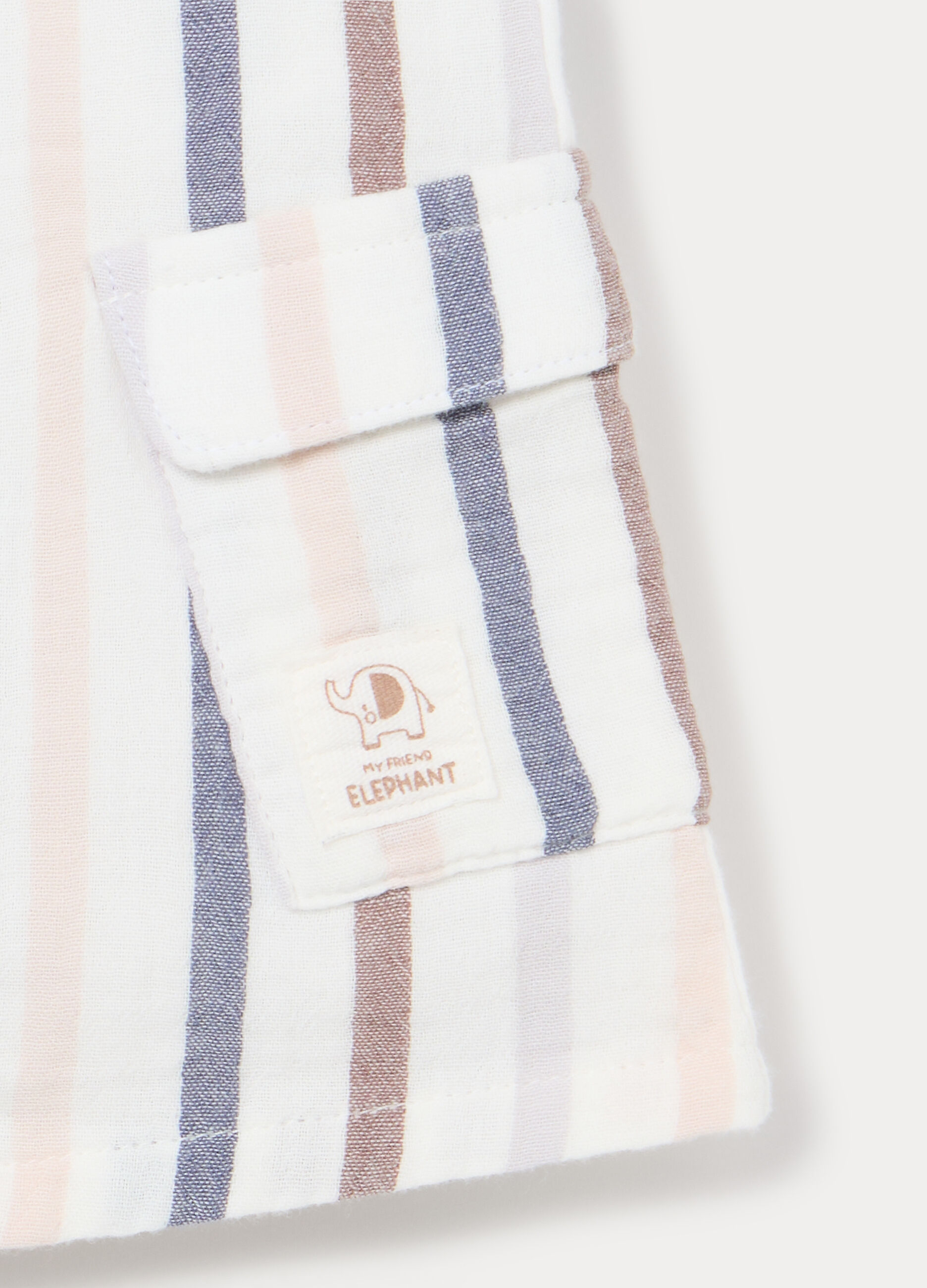 Salopette straight fit in puro cotone neonato_1