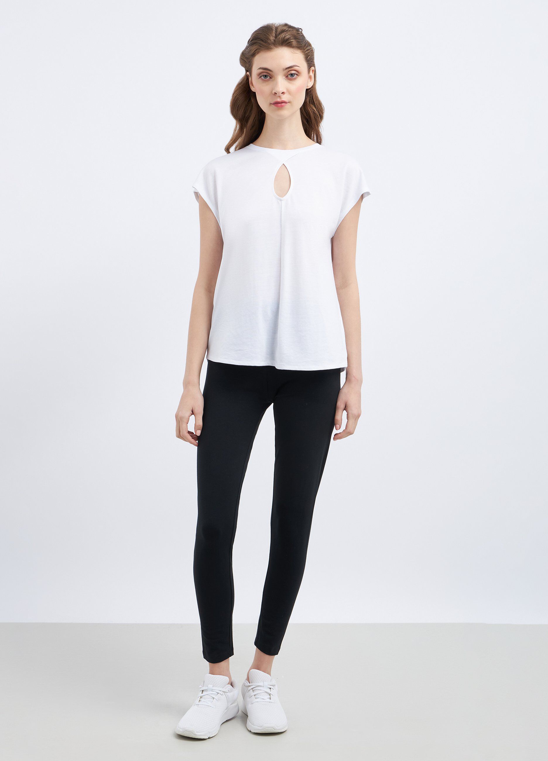 Leggings in cotone stretch donna_0