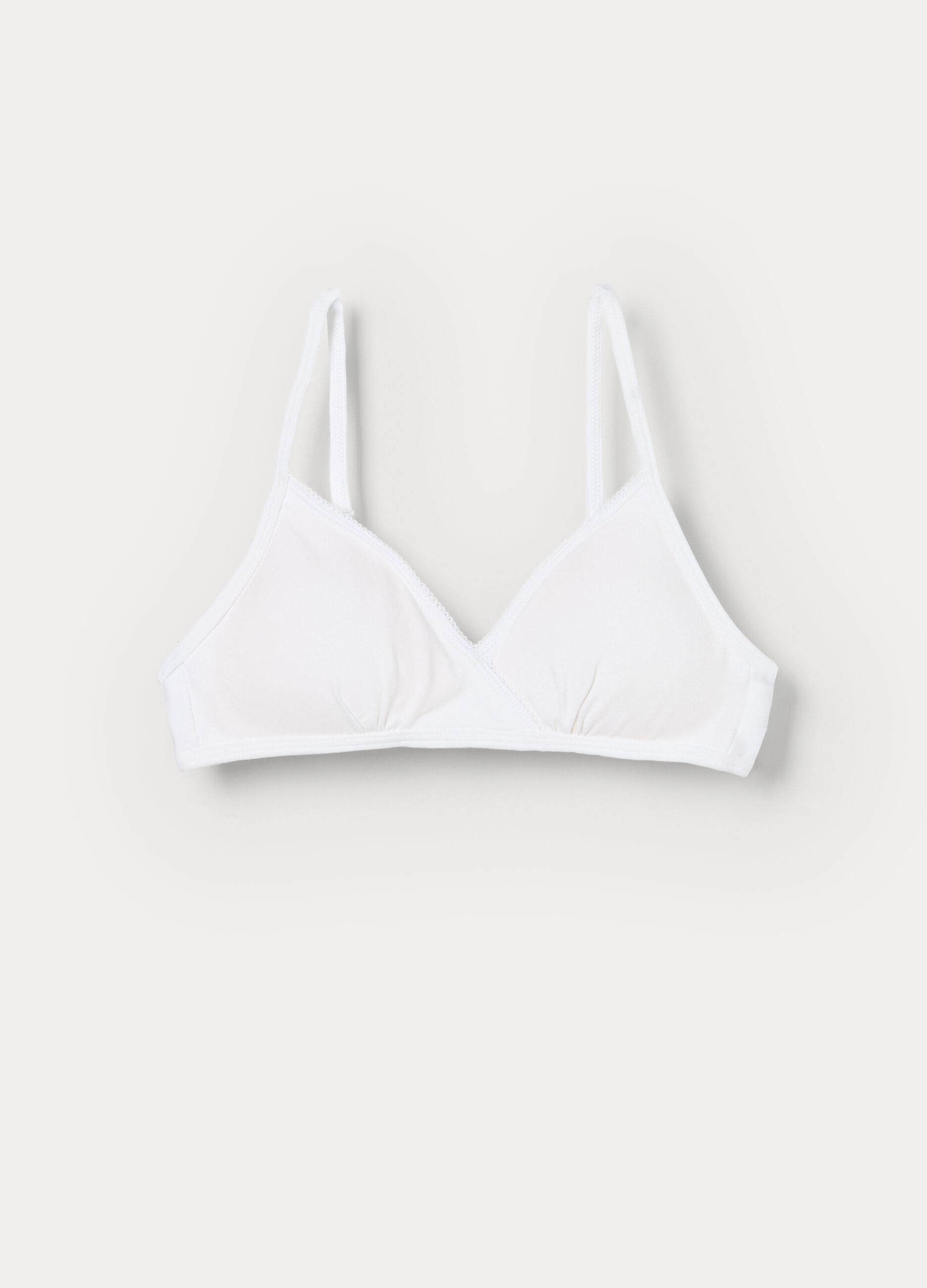 Reggiseno a triangolo in jersey di cotone stretch ragazza_0
